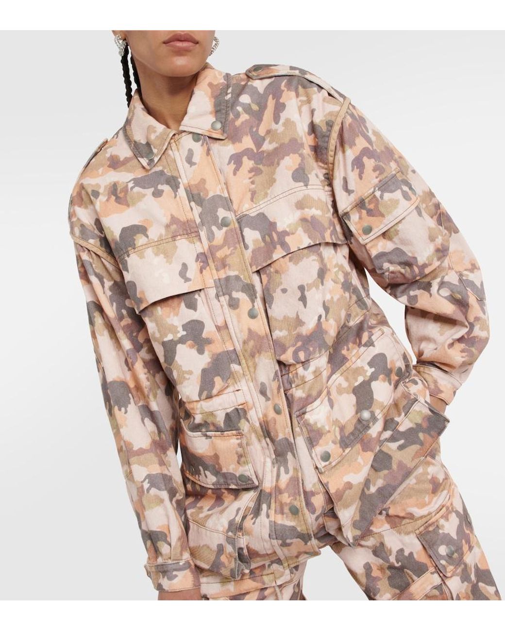 Isabel Marant Pink Elize Printed Cotton Jacket