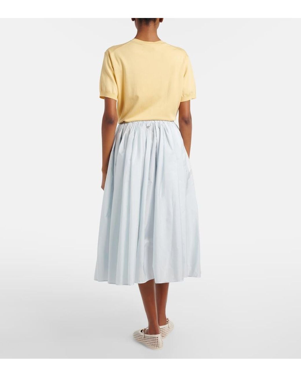 Prada Blue Re-Nylon Midi Skirt