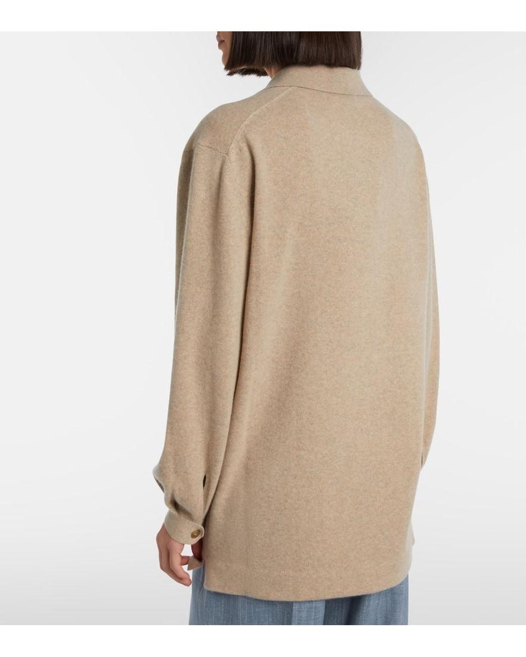Loro Piana Natural Classic Cashmere Polo Sweater