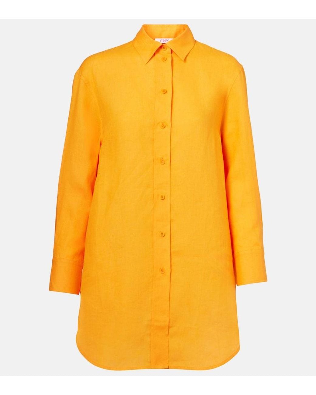 Eres Yellow Mignonette Linen Shirt