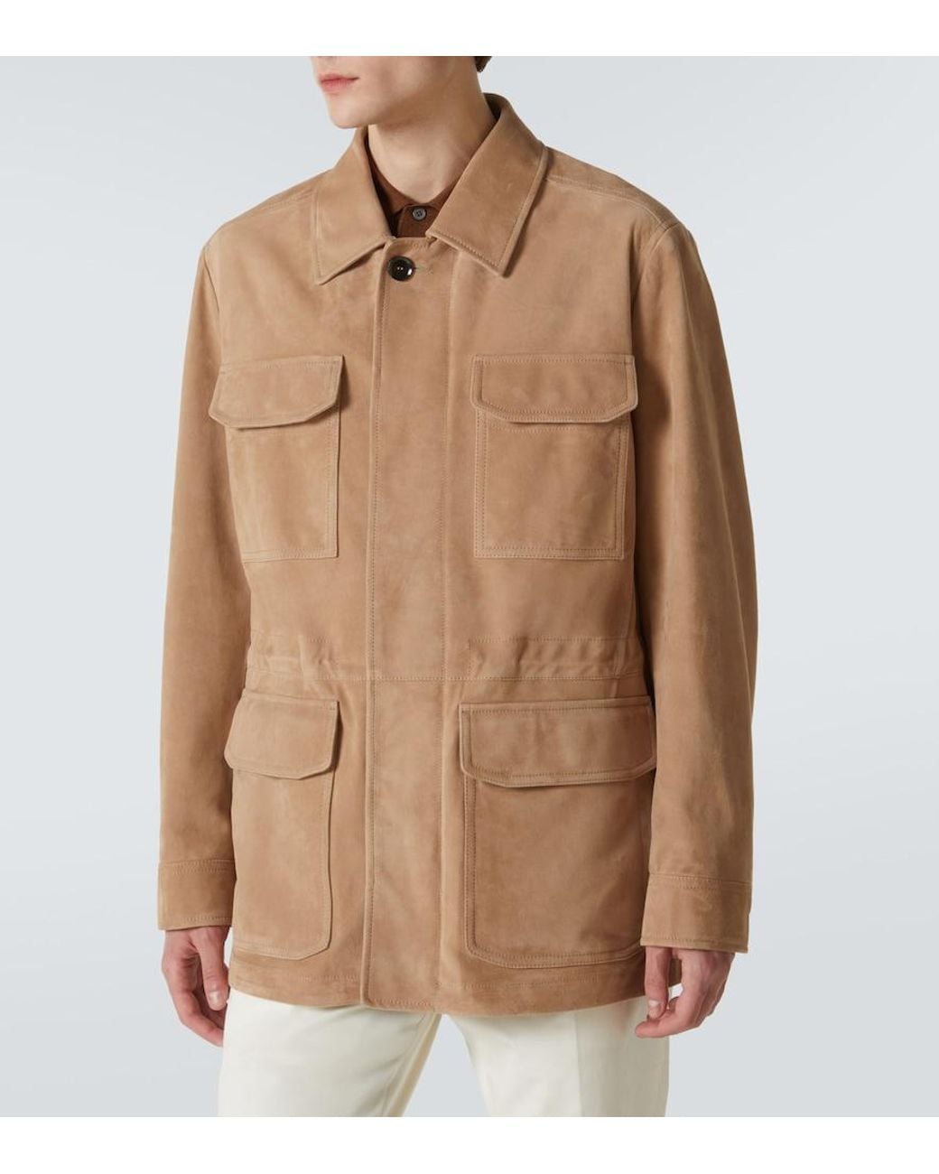 Brioni Natural Suede Field Jacket for men