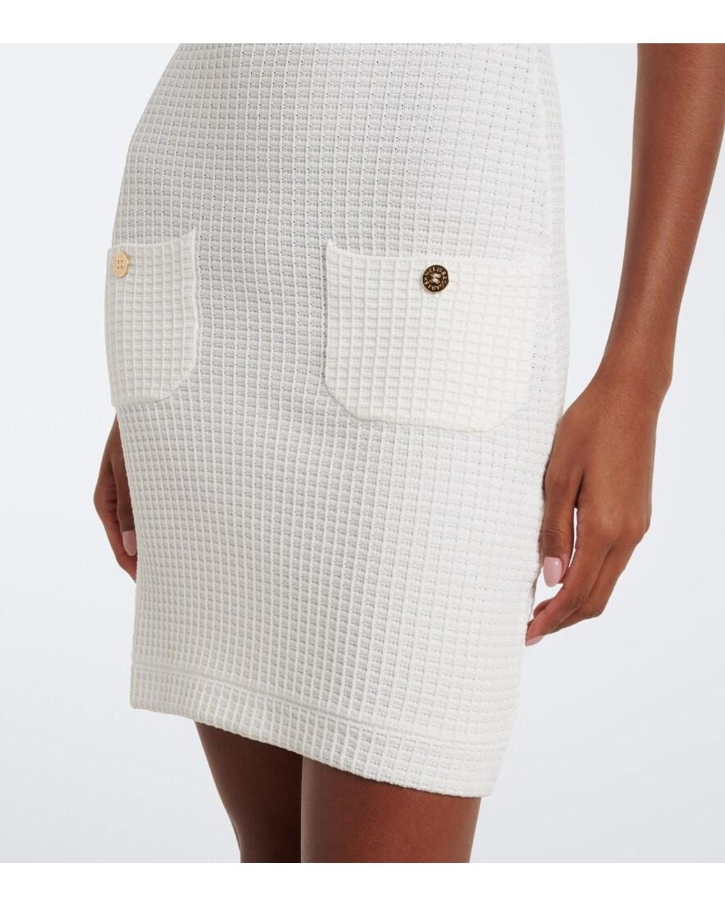 Melissa Odabash White Finola Knitted Minidress