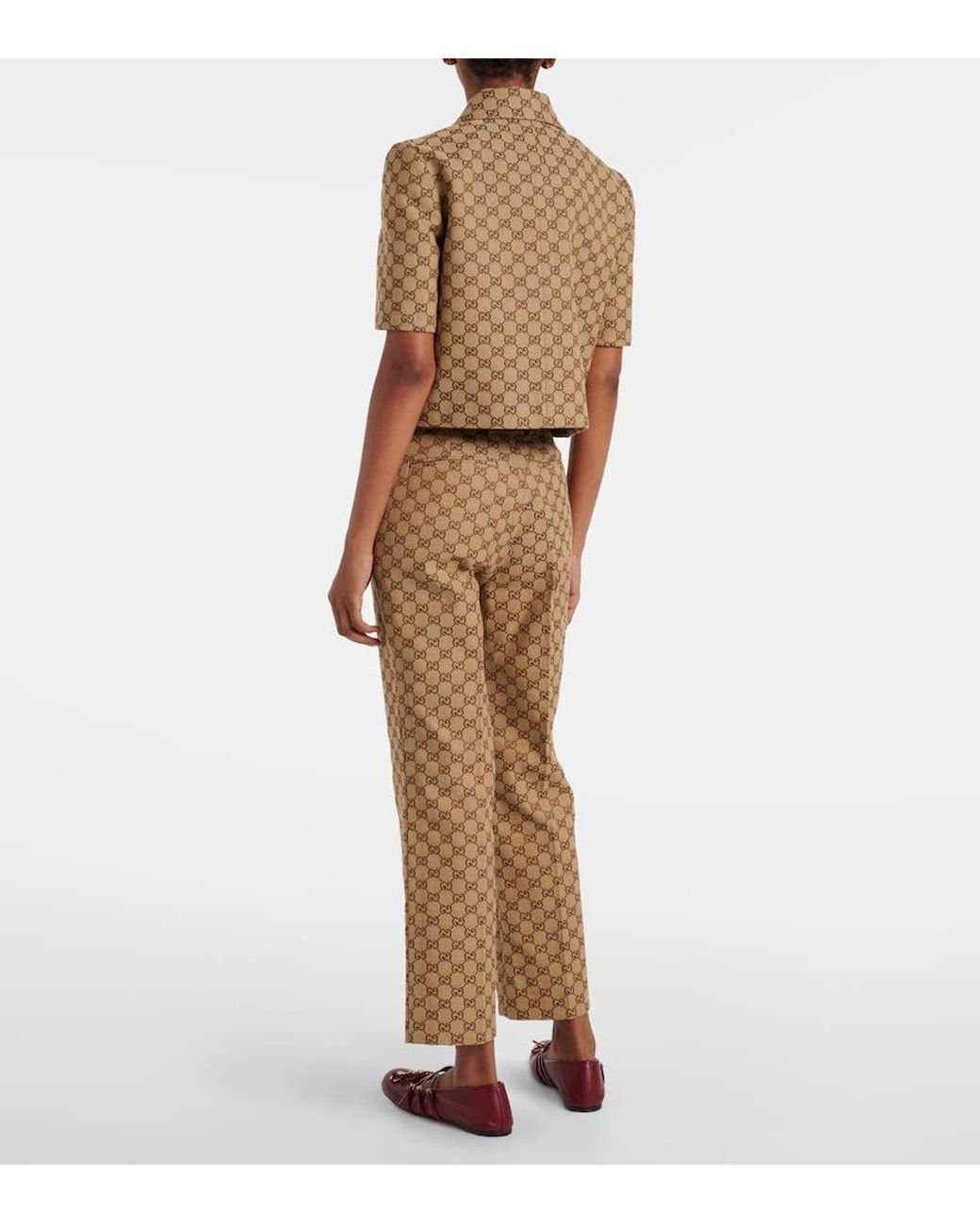 Gucci Brown Horsebit Gg Canvas Jacket