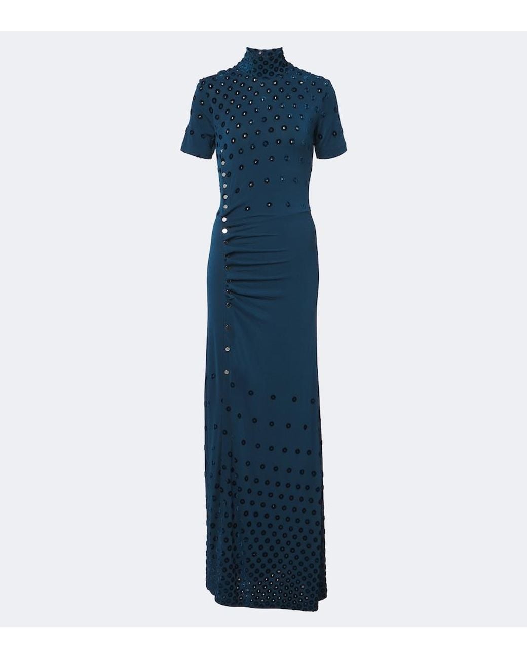 Rabanne Blue Applique Gown
