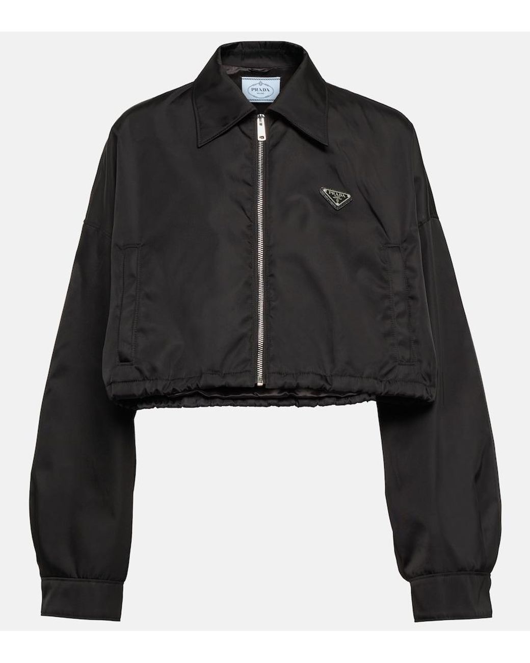 Prada Black Cropped Nylon Jacket