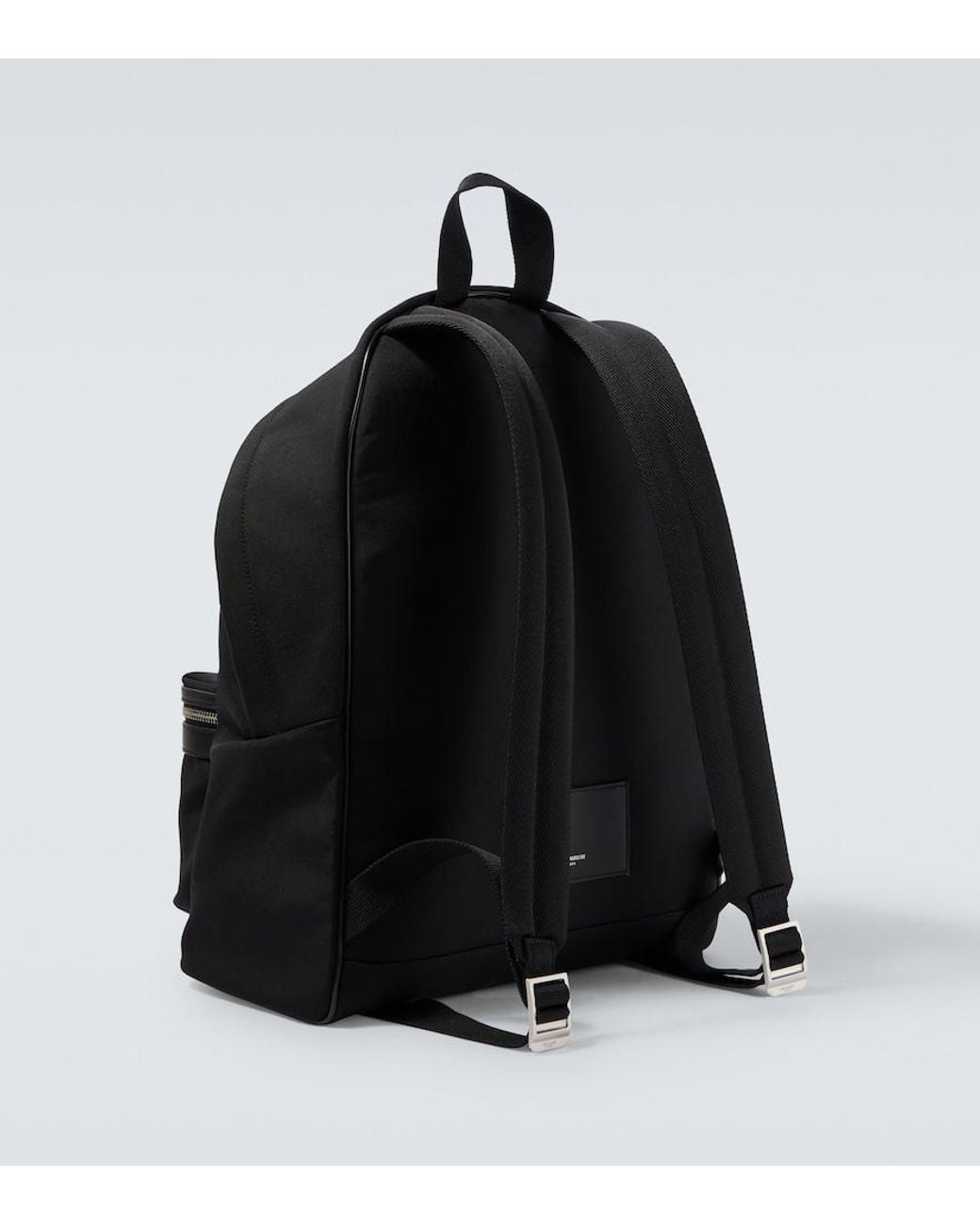 Saint Laurent Black City Leather-Trimmed Canvas Backpack for men