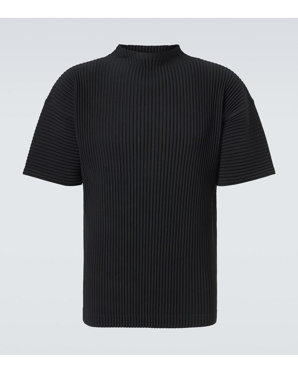 Homme Plissé Issey Miyake Black Monthly Colors: March Pleated T-Shirt for men