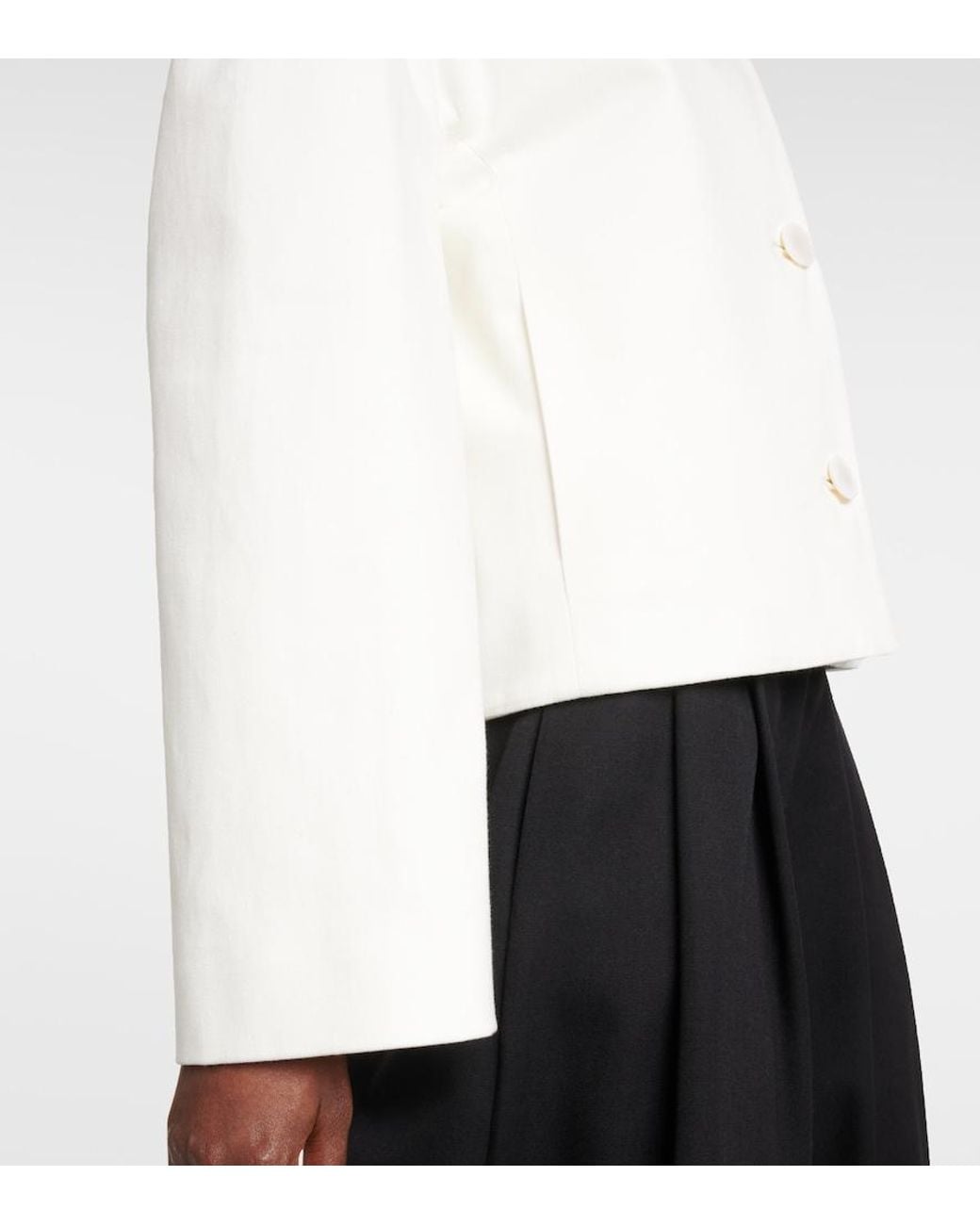 FFORME White Dev Cropped Denim Jacket