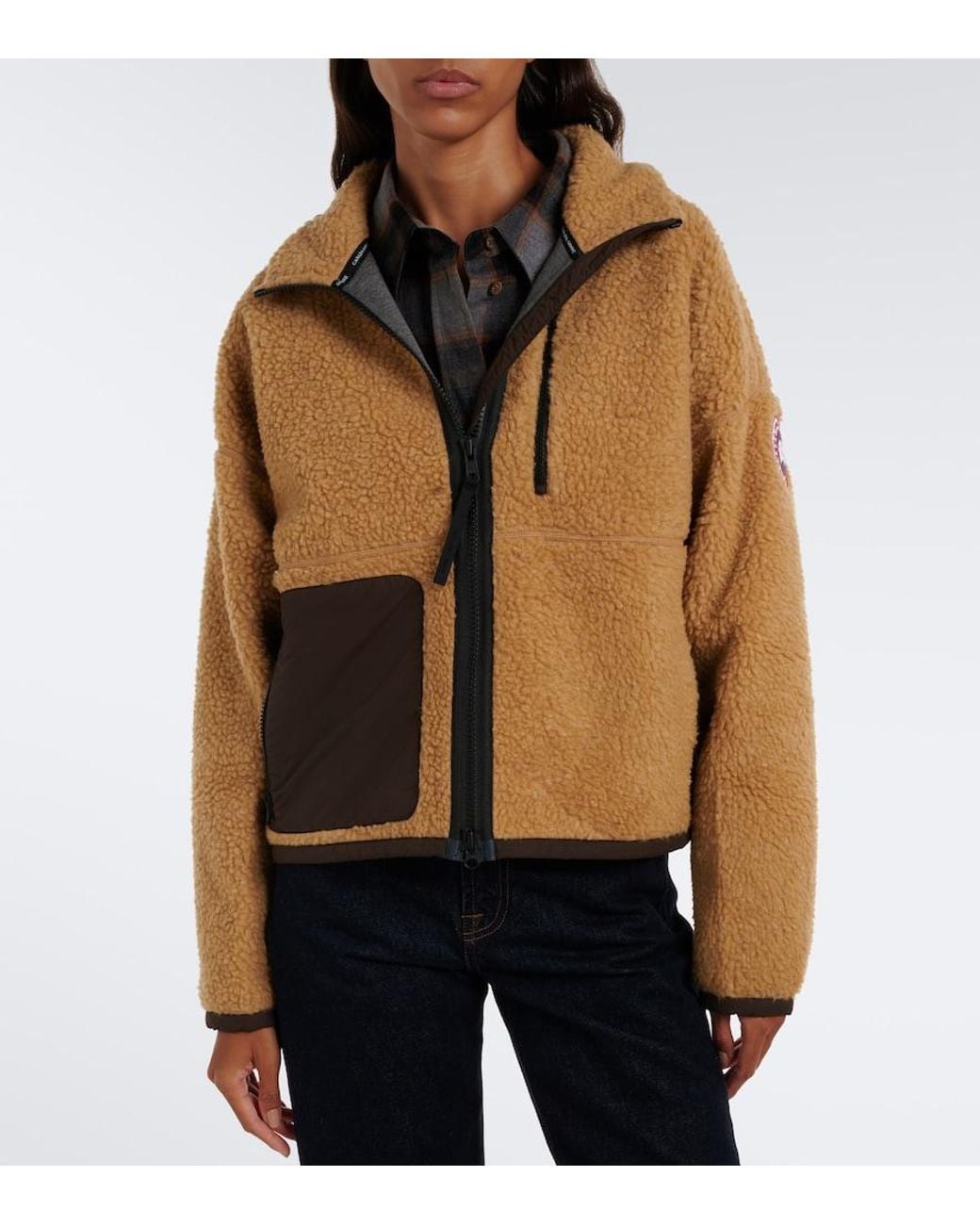 Canada Goose Natural Simcoe Wool-Blend Fleece Jacket