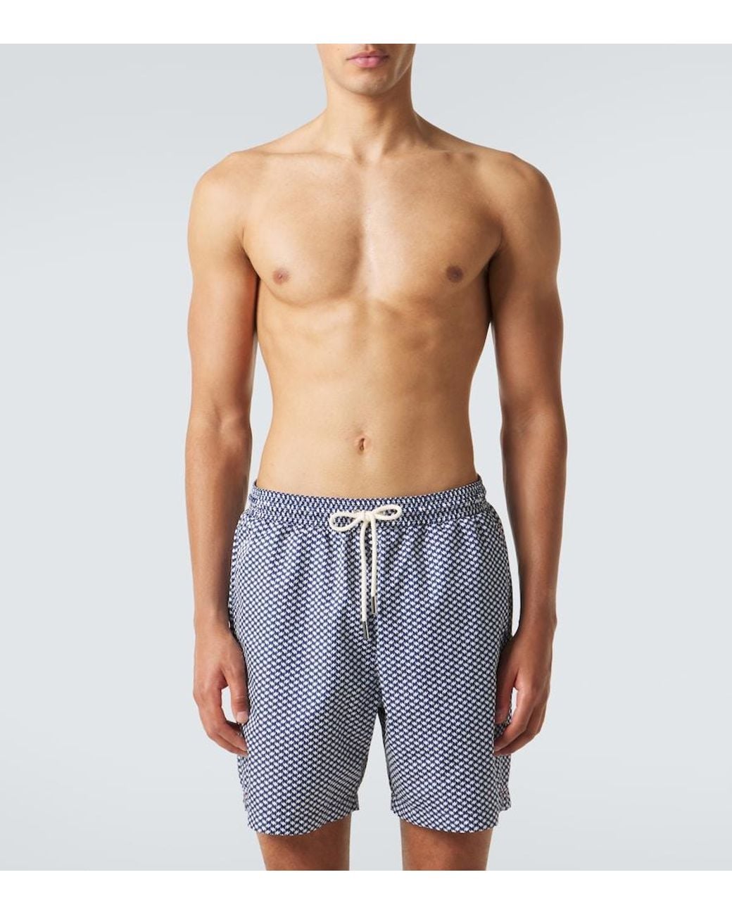 Orlebar Brown Blue Mastiff Printed Swim Trunks for men