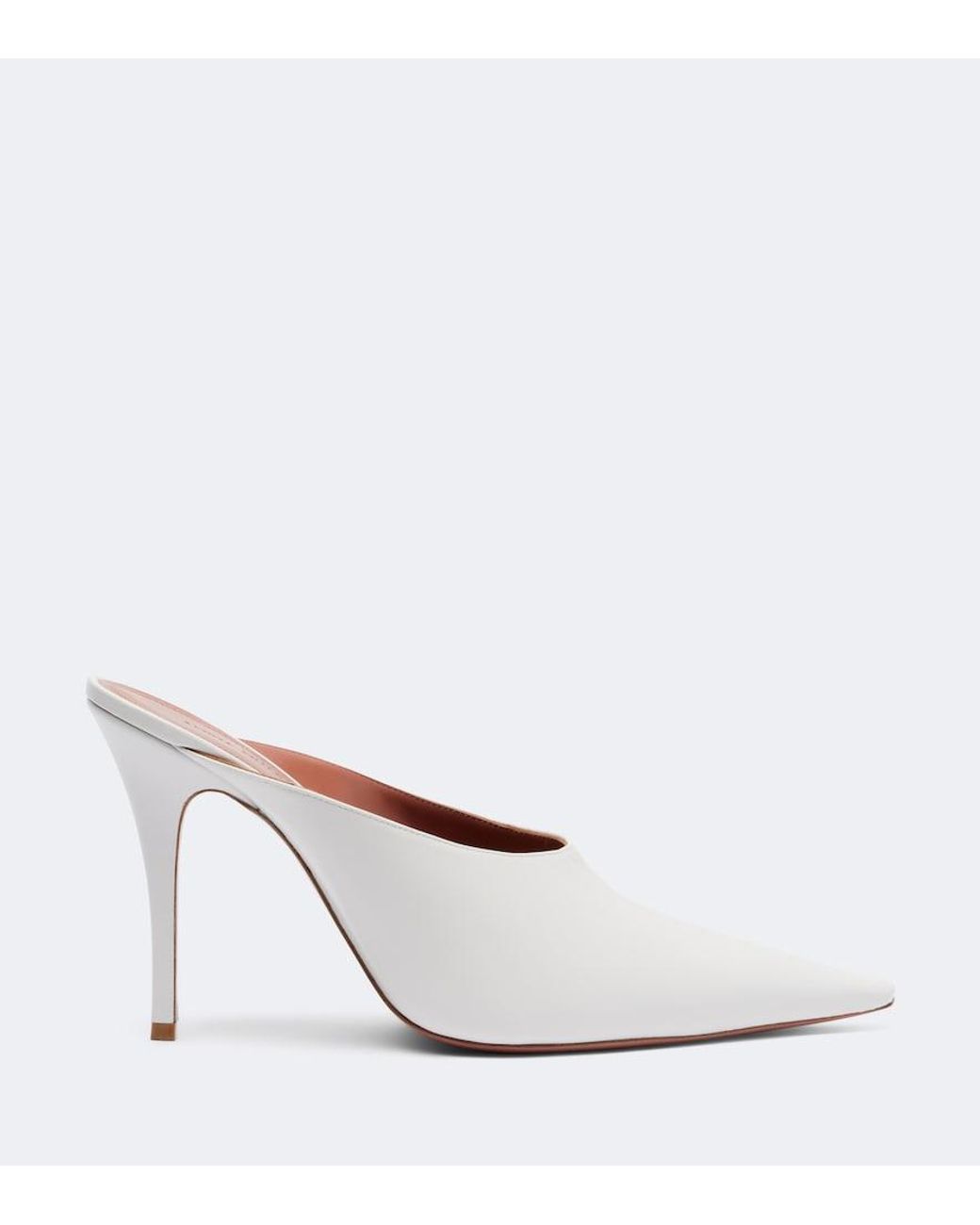 AMINA MUADDI White Felicia Leather Mules
