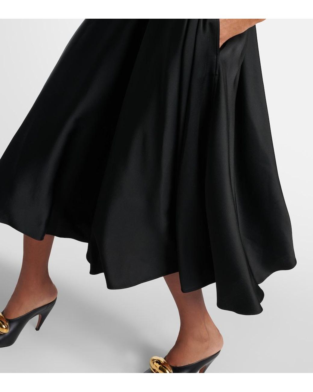 Alaïa Black Cotton-Blend Midi Dress