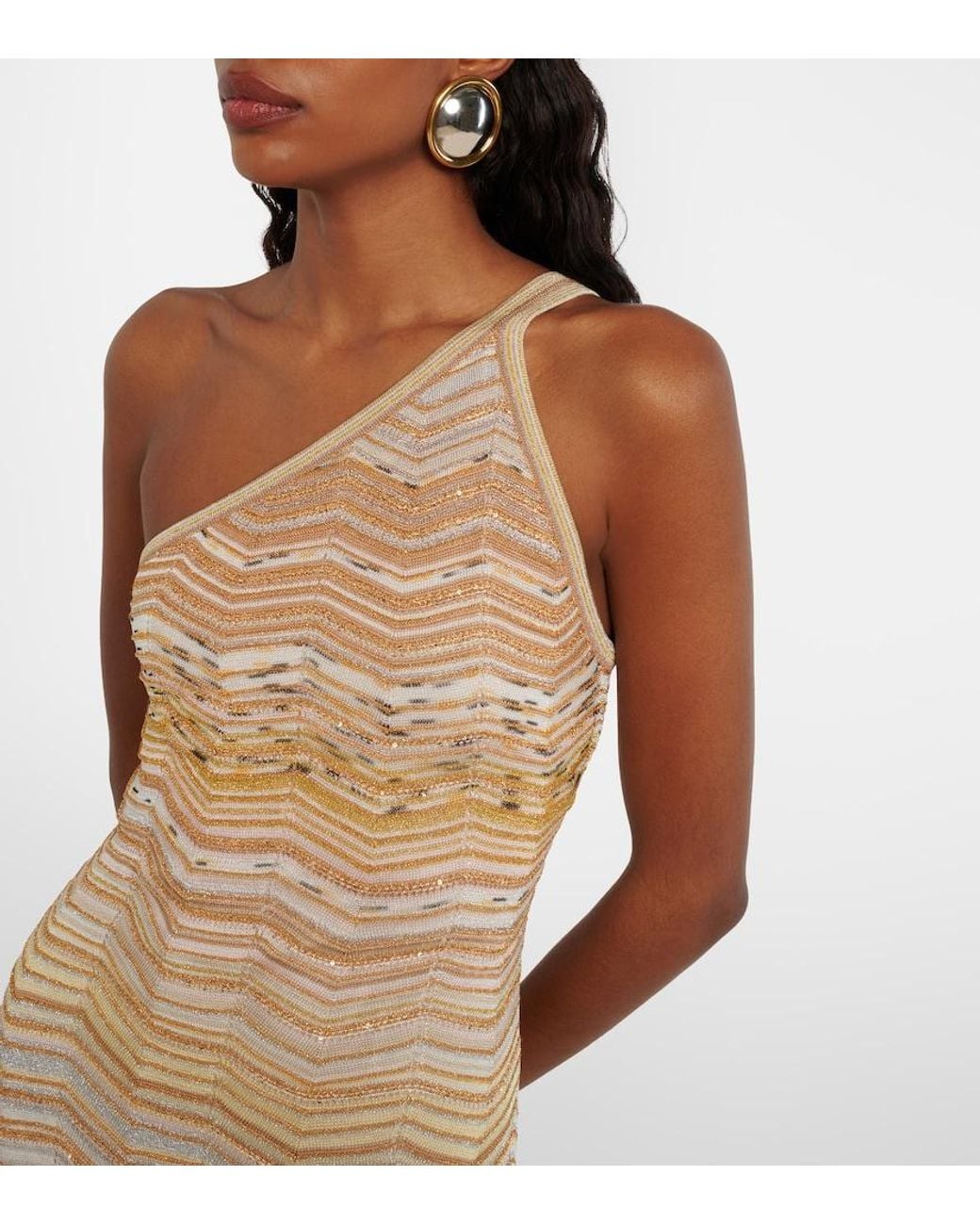 Missoni Natural Zigzag Lame Maxi Dress