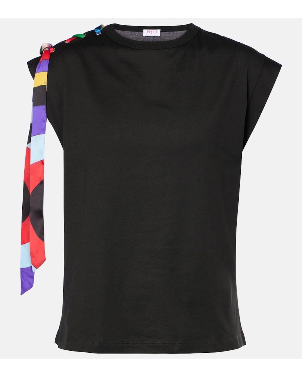 Emilio Pucci Black Iride Cotton Jersey T-Shirt