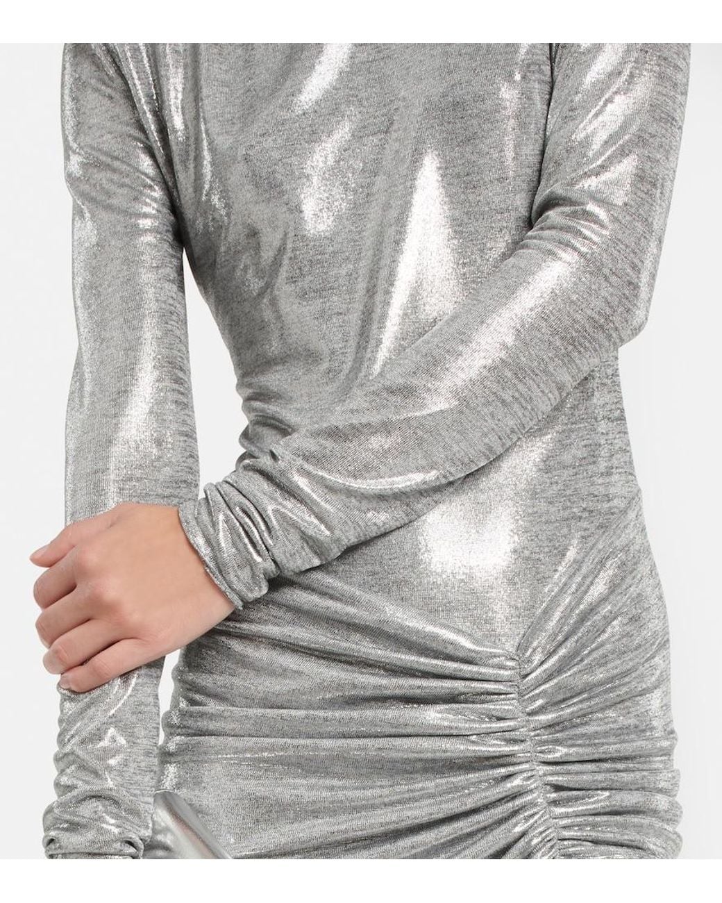 Alexandre Vauthier Gray Jersey Midi Dress