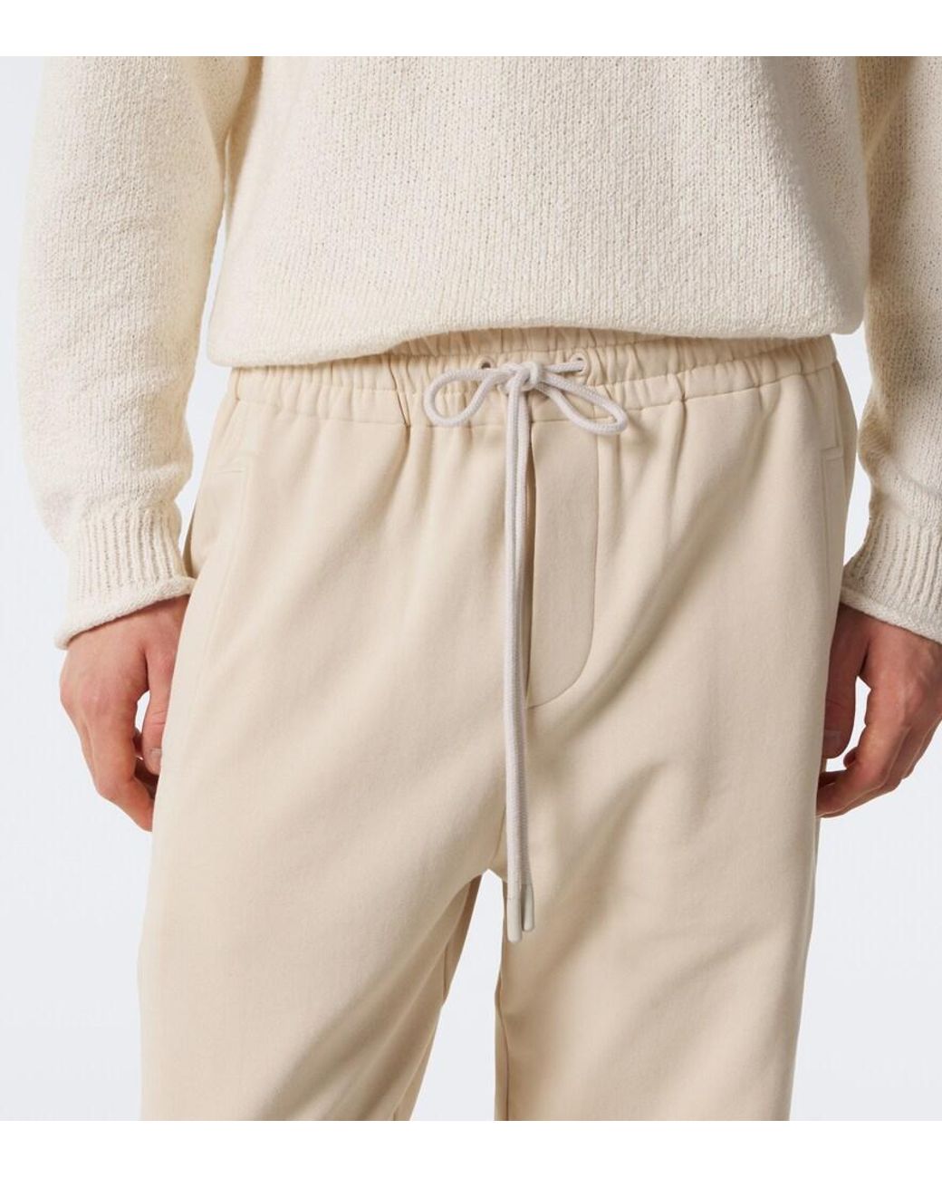 Zimmerli of Switzerland Natural Jersey Wide-Leg Sweatpants for men