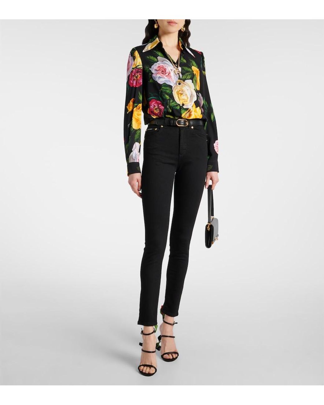 Dolce & Gabbana Blue High-Rise Skinny Jeans