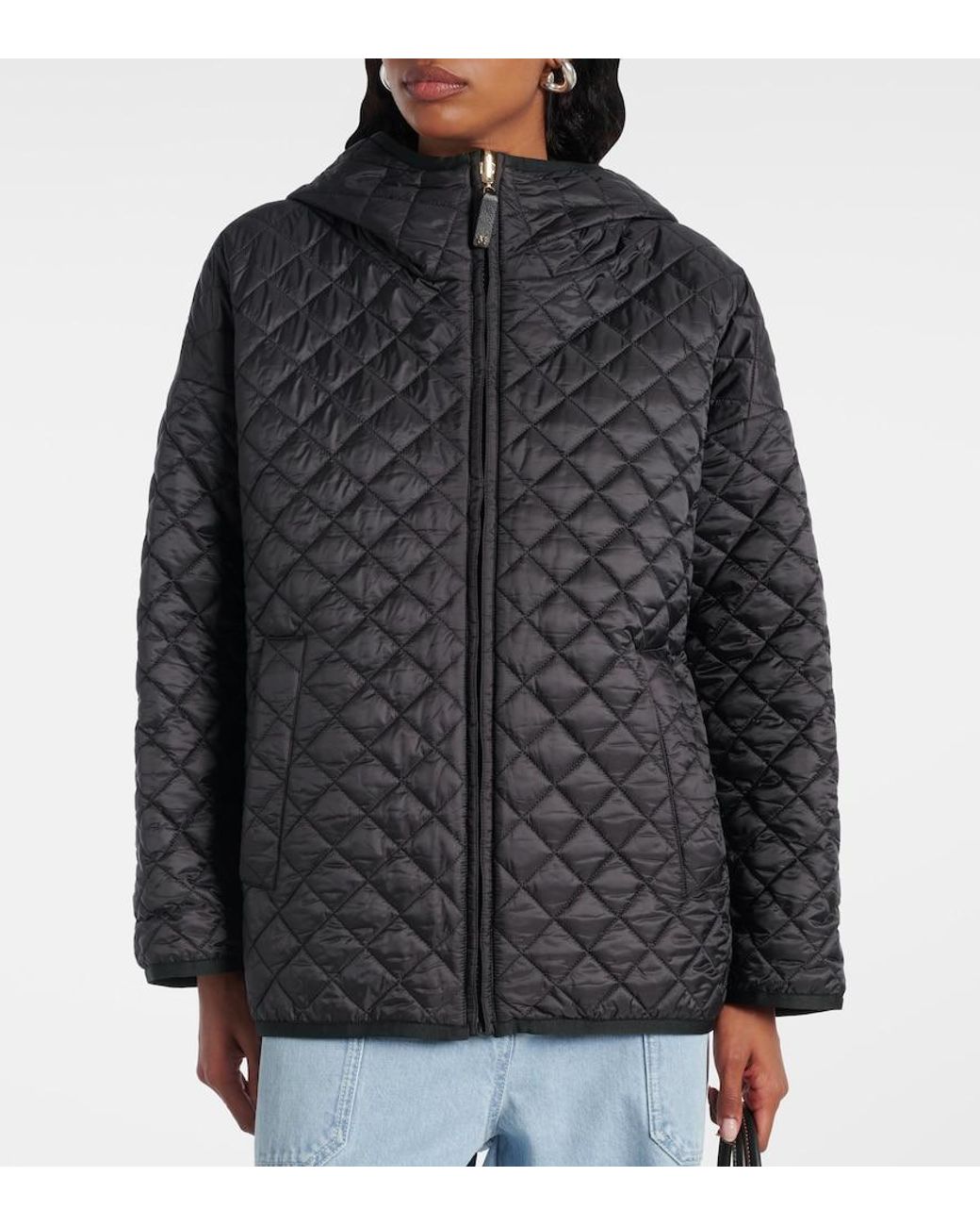 Max Mara Black The Cube Leo Quilted Jacket