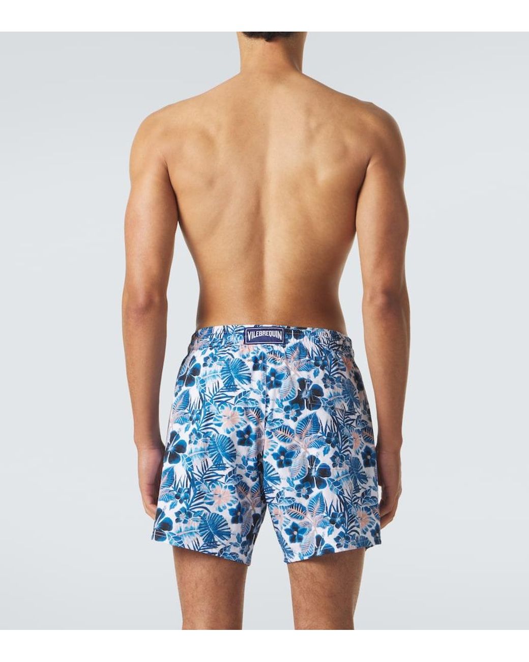 Vilebrequin Blue Moorise Floral Swim Trunks for men