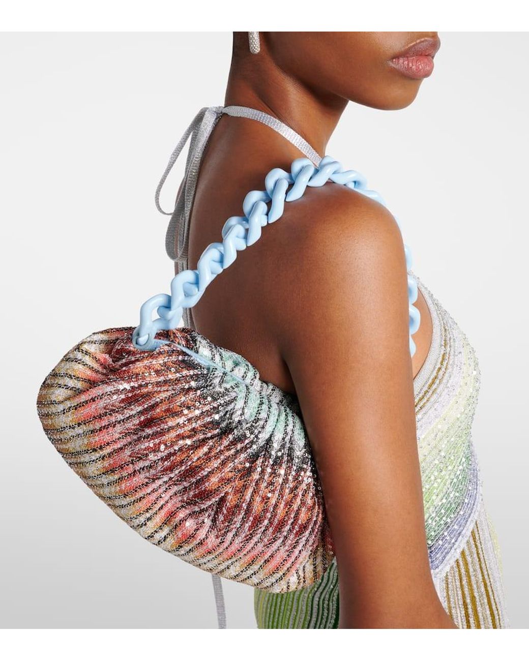 MISSONIミッソーニNastri Round Beauty Clutch Bagクラッチ missoni-multicoloured-Zig-Zag-