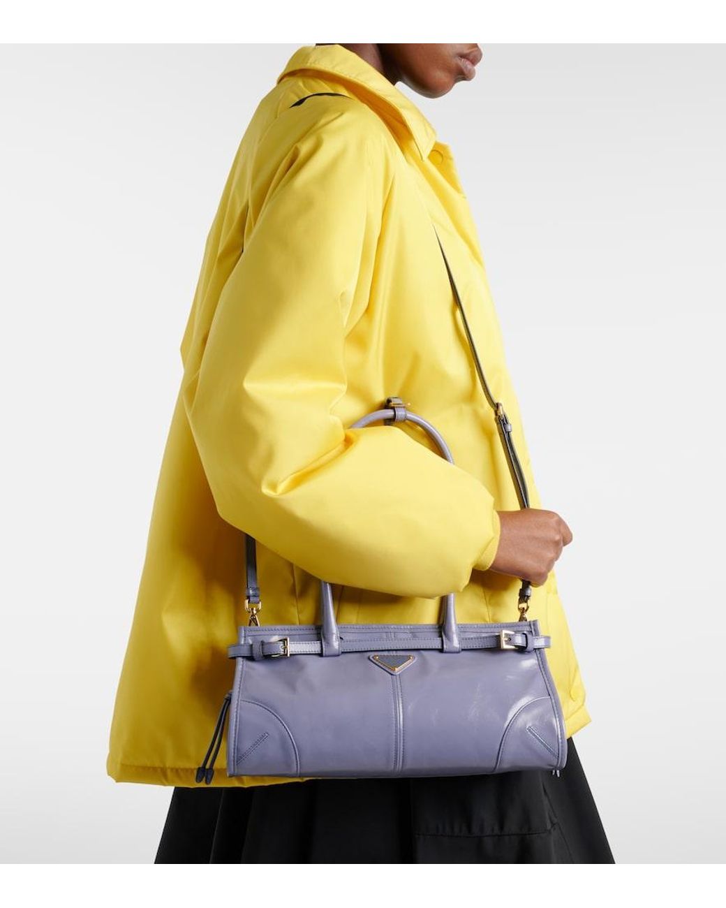 Prada Blue Bonnie Medium Leather Shoulder Bag