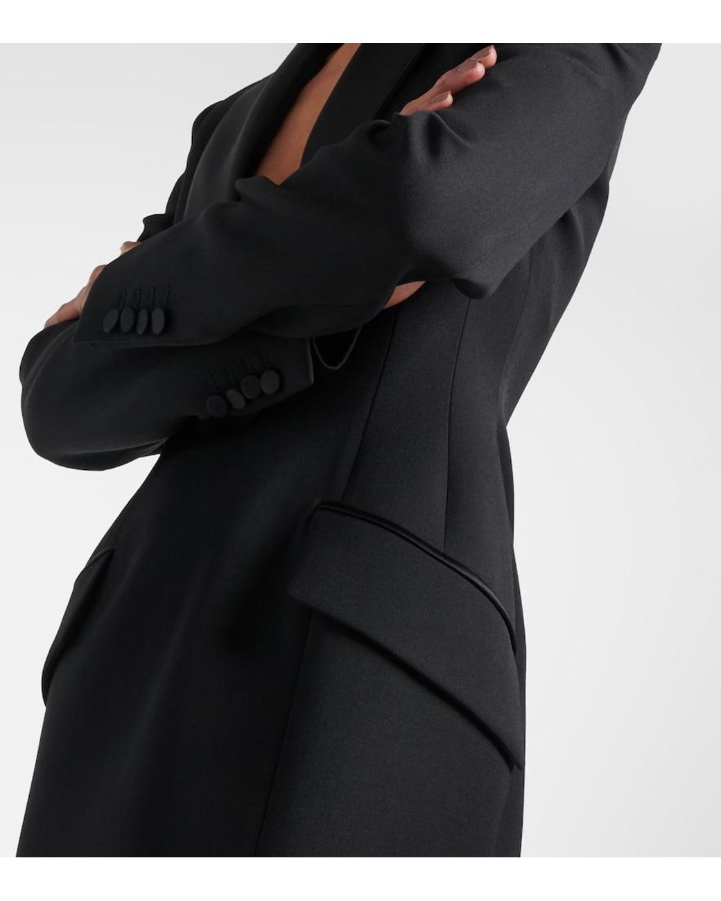 McQueen Long Jacket Dress in Black | Lyst McQueen Long Jacket Dress in Black | Lyst