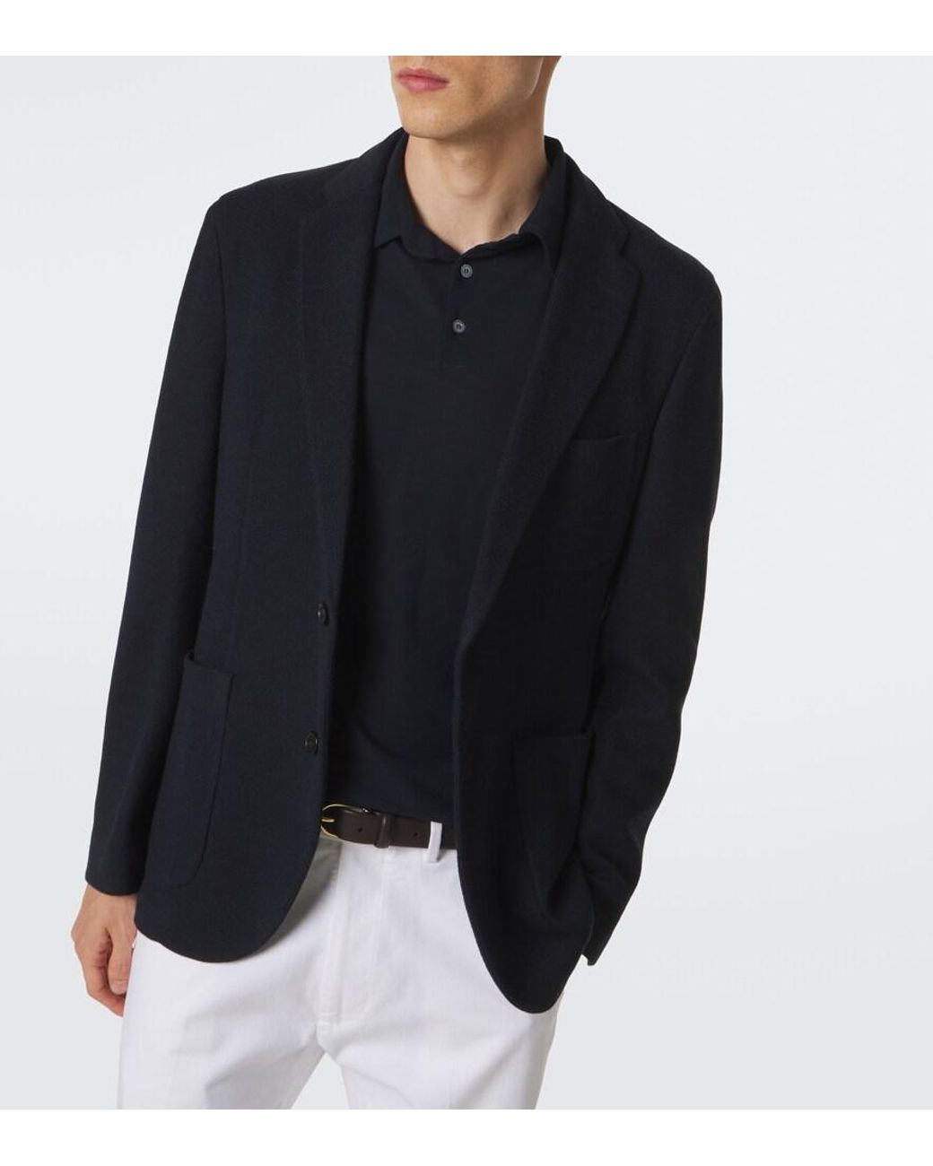 Slowear Blue Single-Breasted Wool-Blend Blazer for men
