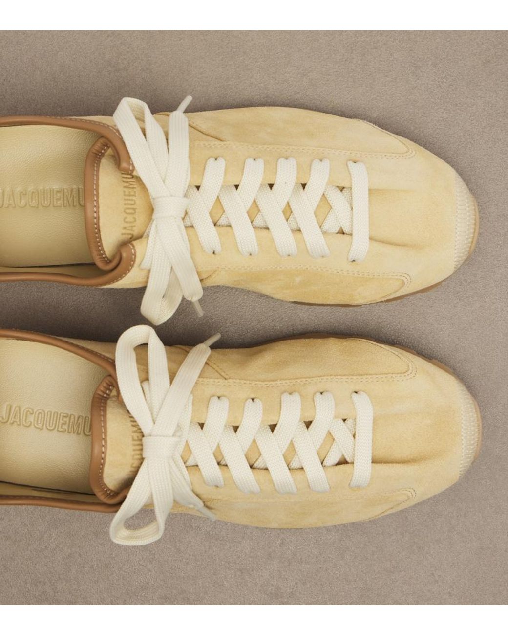 Jacquemus Natural Tennis Suede Sneakers