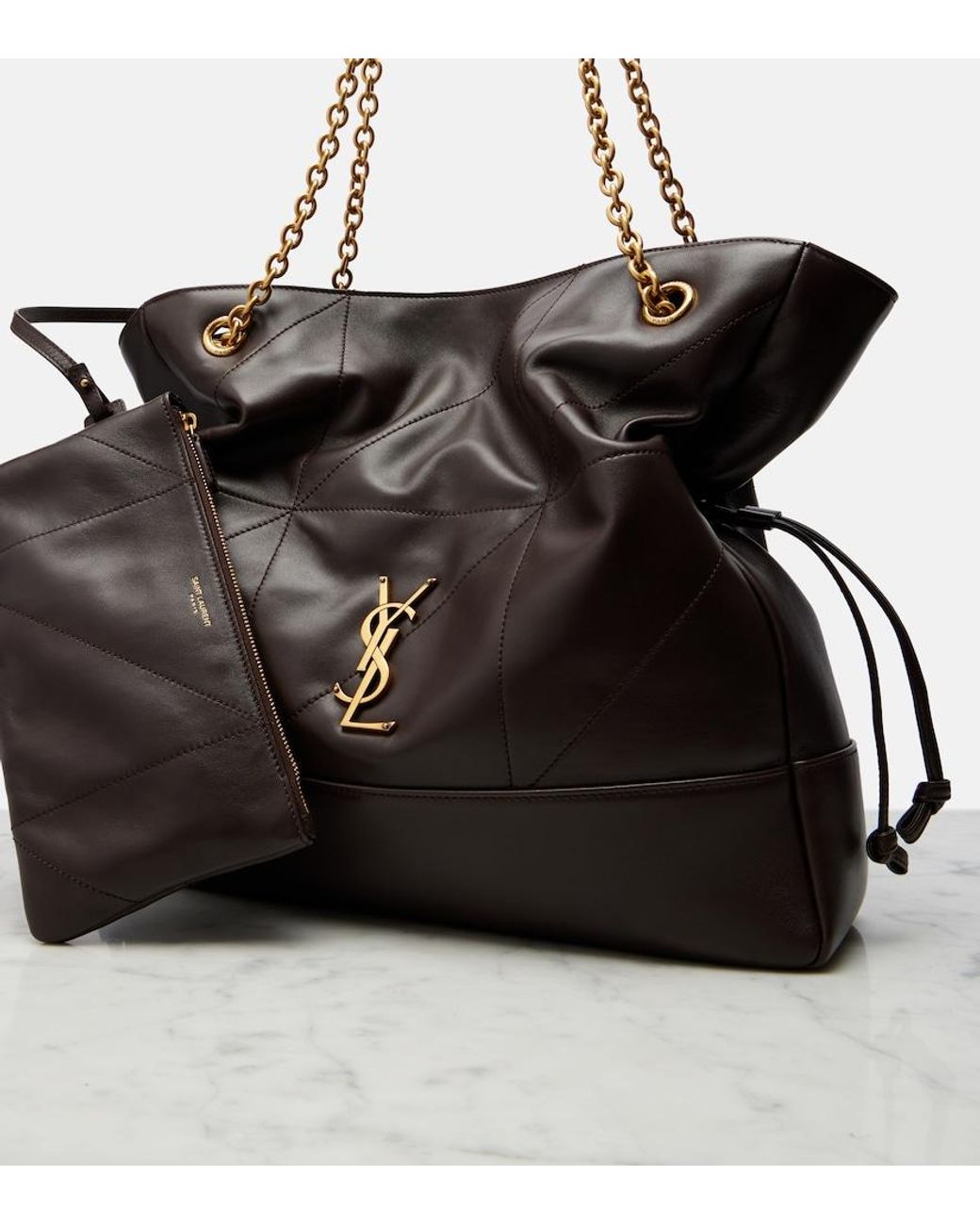 Saint Laurent Black Jamie Medium Leather Tote Bag