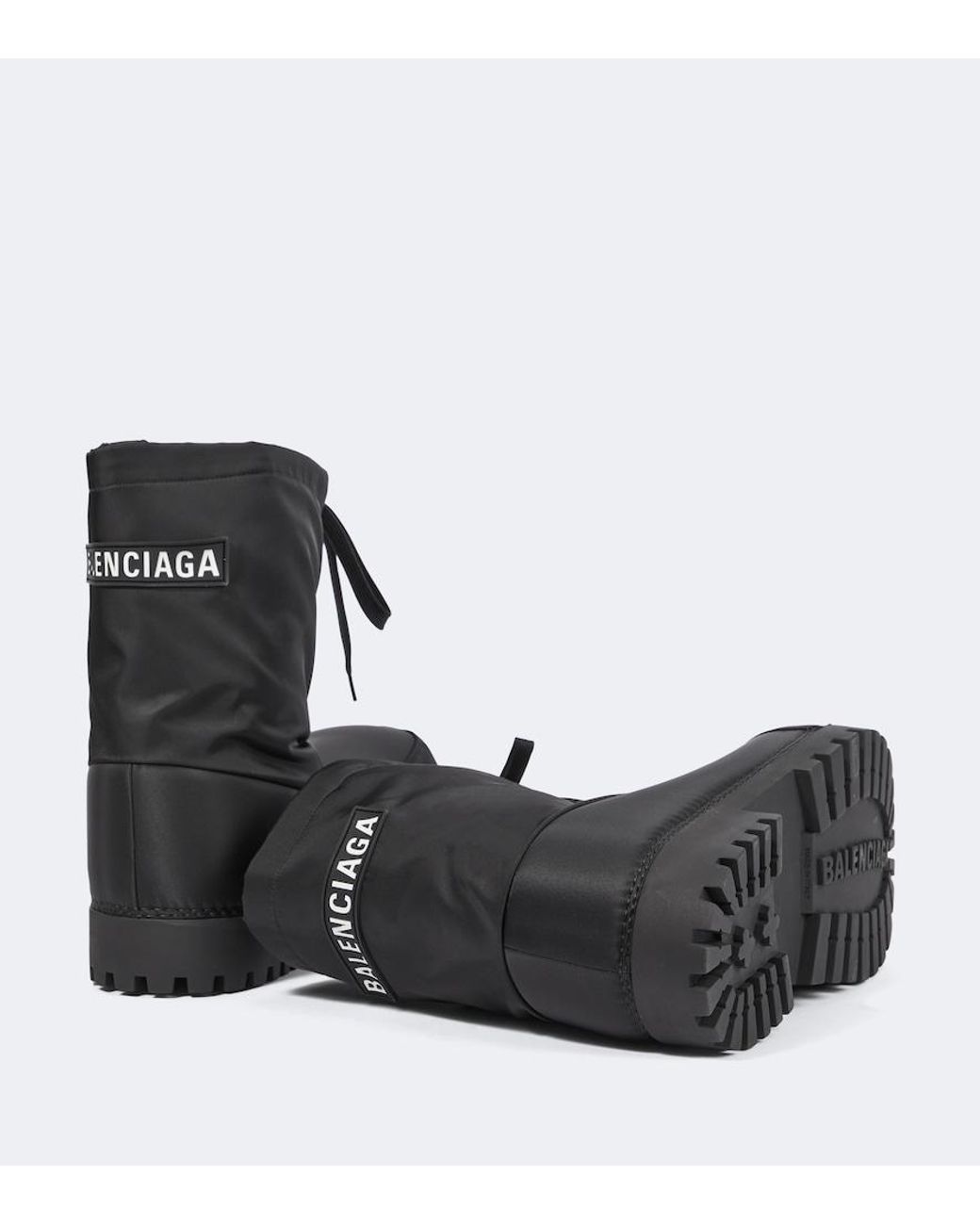 Balenciaga Black Alaska Nylon Ankle Boots for men