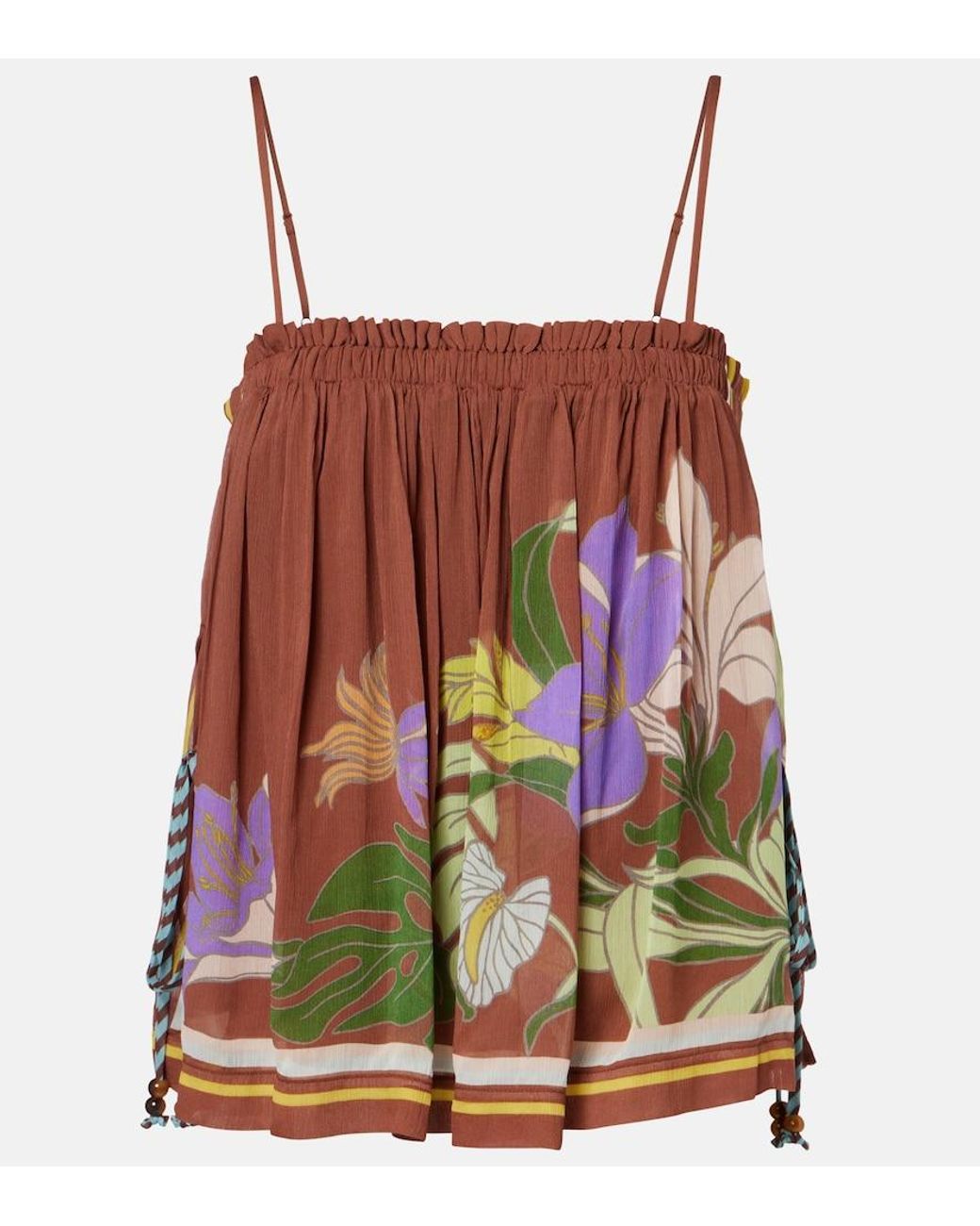 ALÉMAIS Brown Alfie Floral Top
