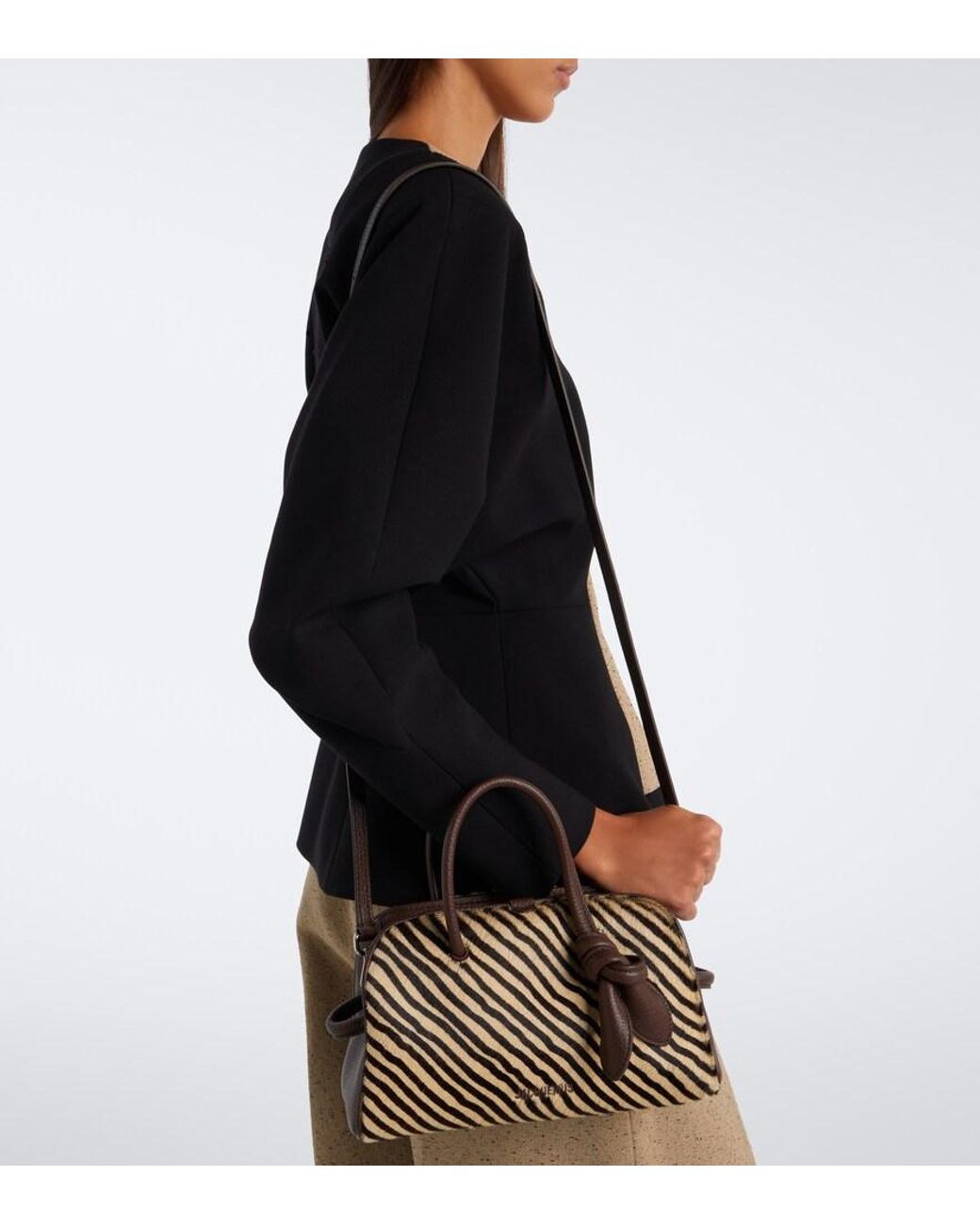 Jacquemus Multicolor Turismo Small Calf Hair Bowling Bag