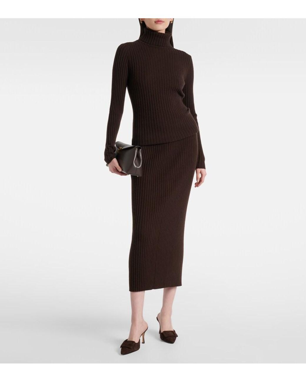 Jardin Des Orangers Black Ribbed-Knit Cashmere Turtleneck
