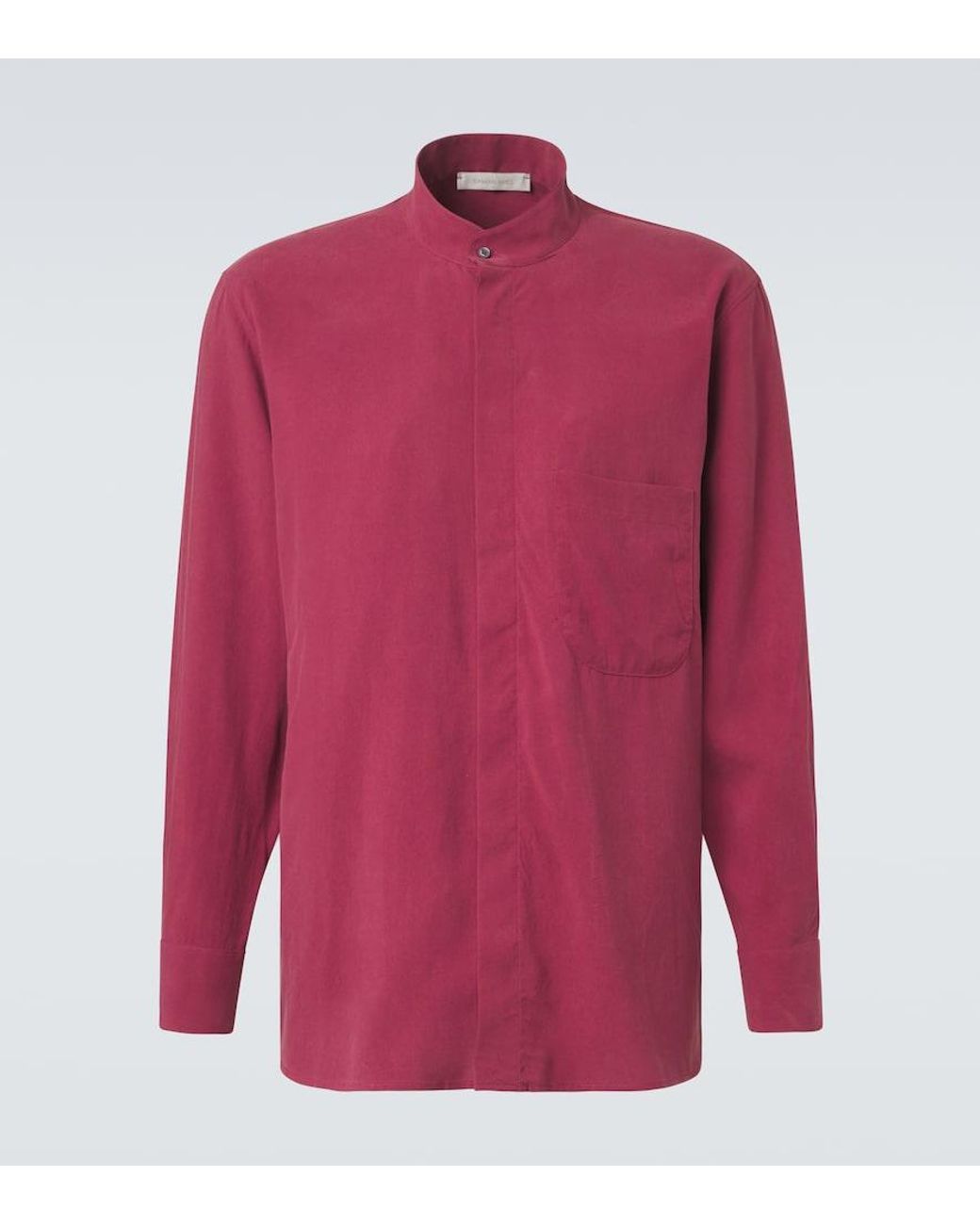 Saman Amel Red Silk Shirt for men