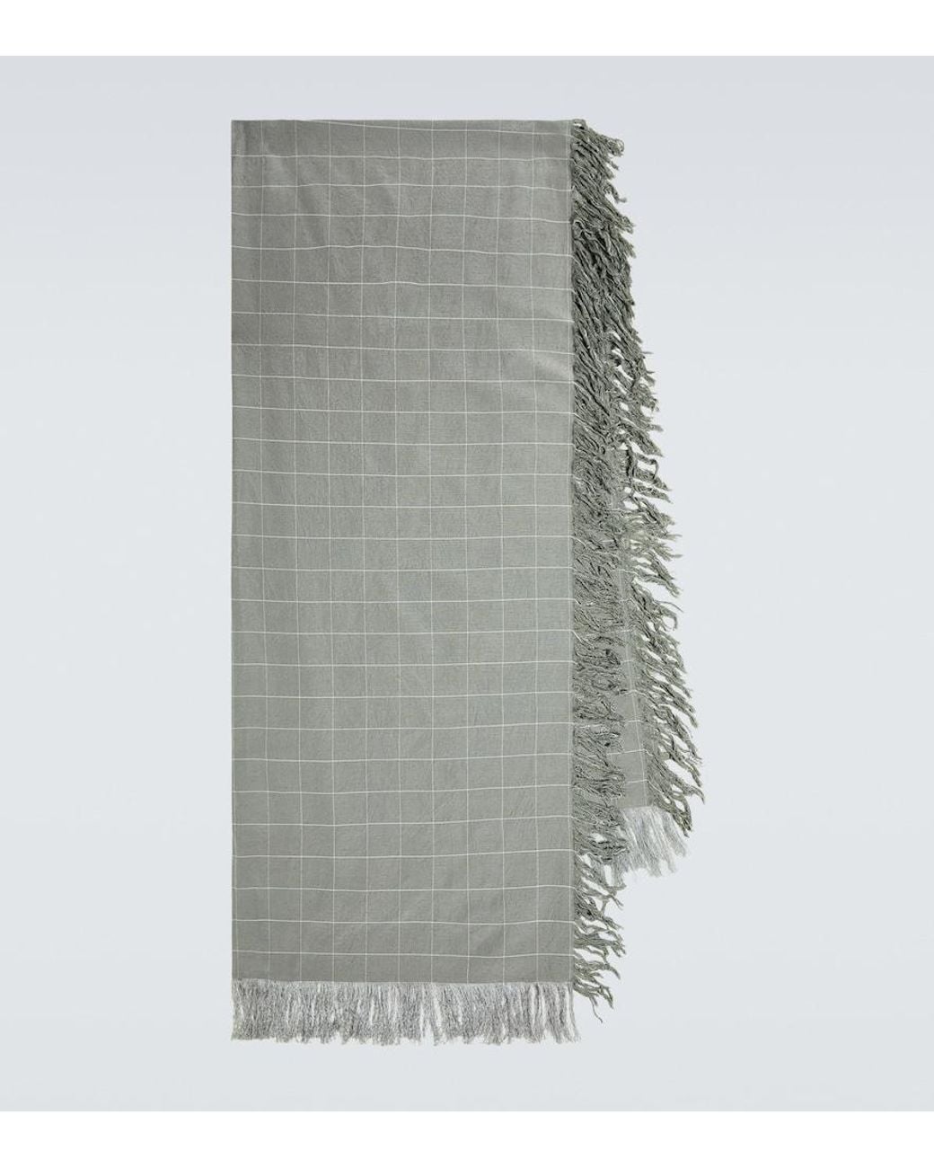 Undercover Gray Checked Scarf for men