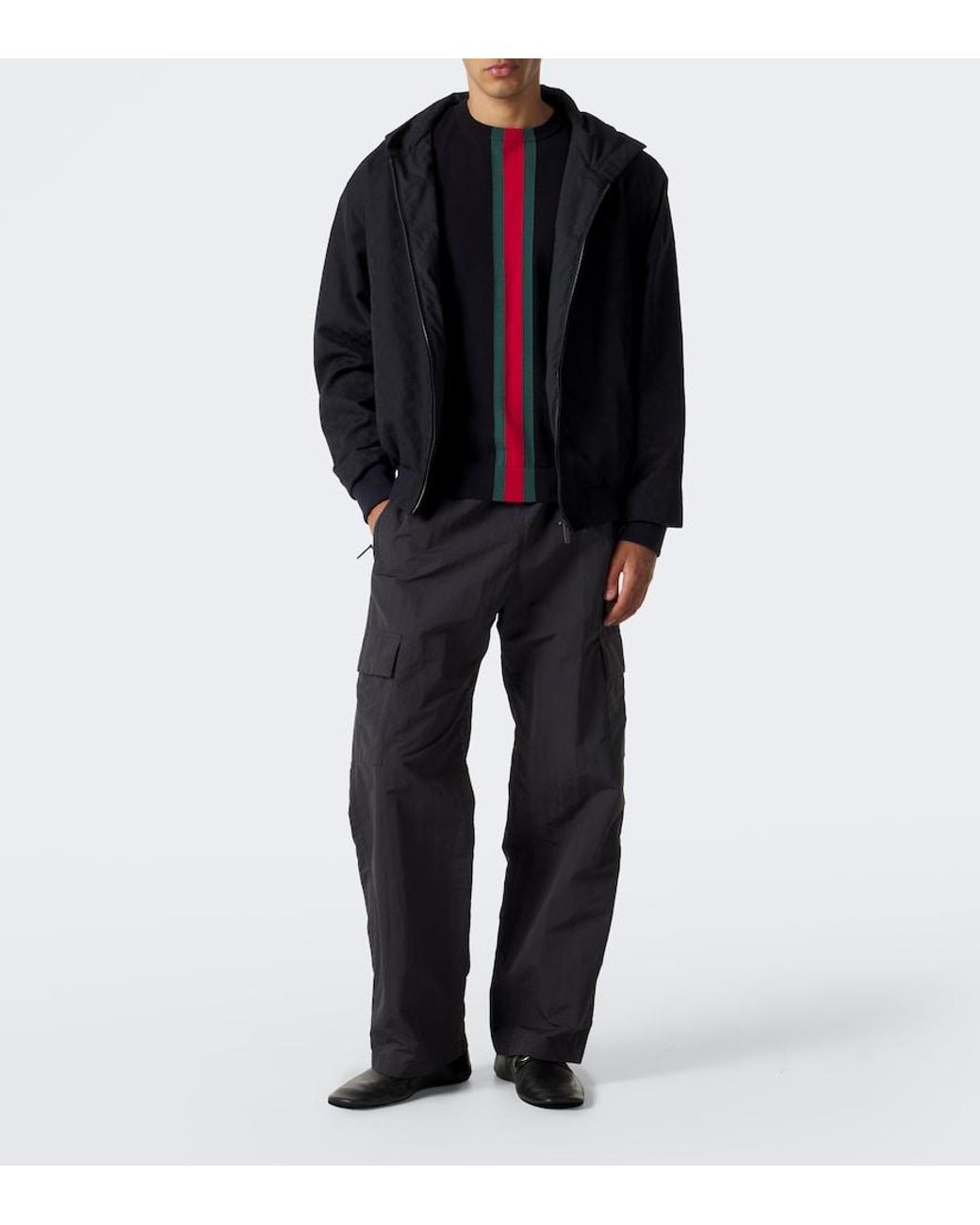 Gucci Blue Faille Cargo Pants for men