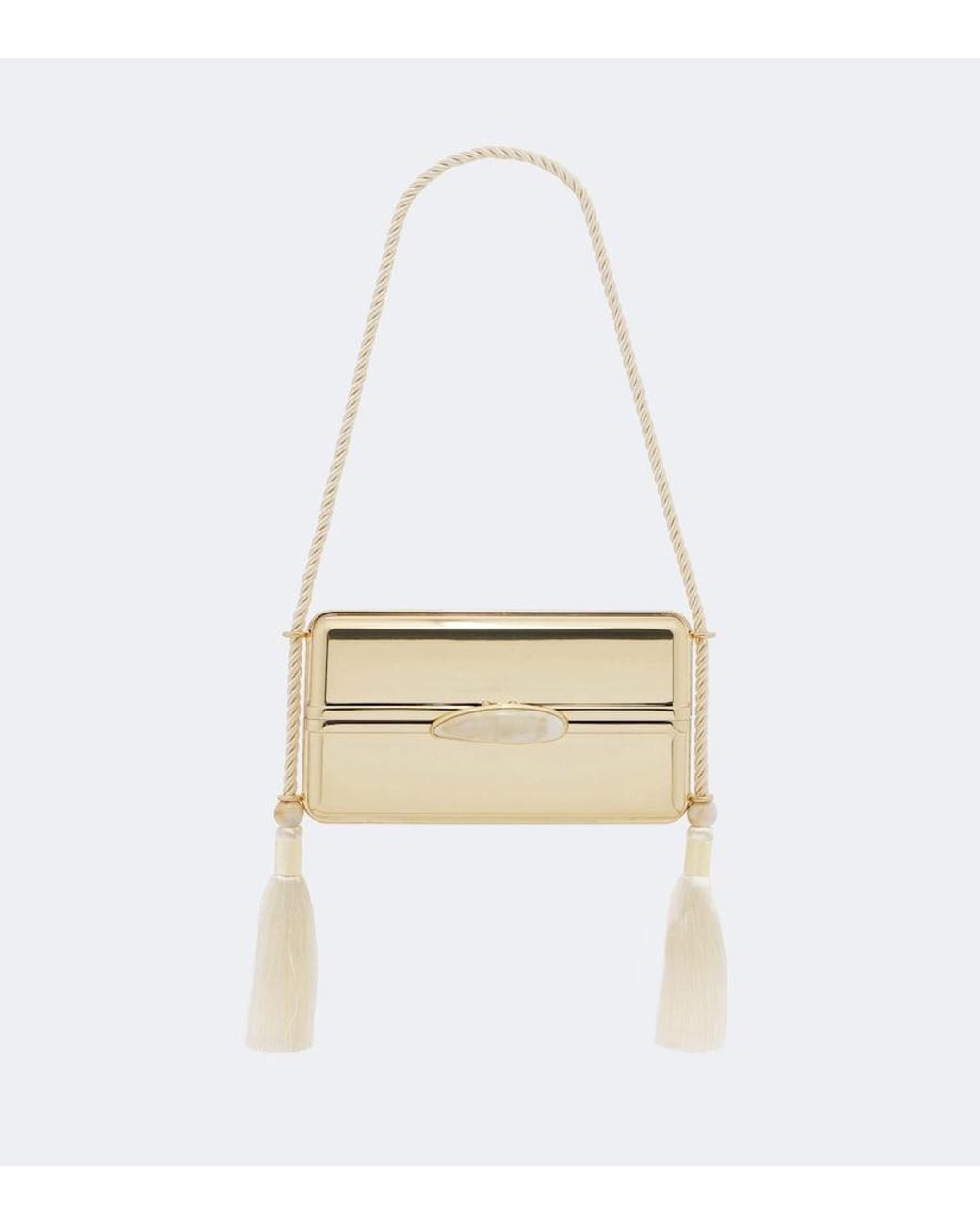 Jonathan Simkhai White Roma Tasseled Shoulder Bag