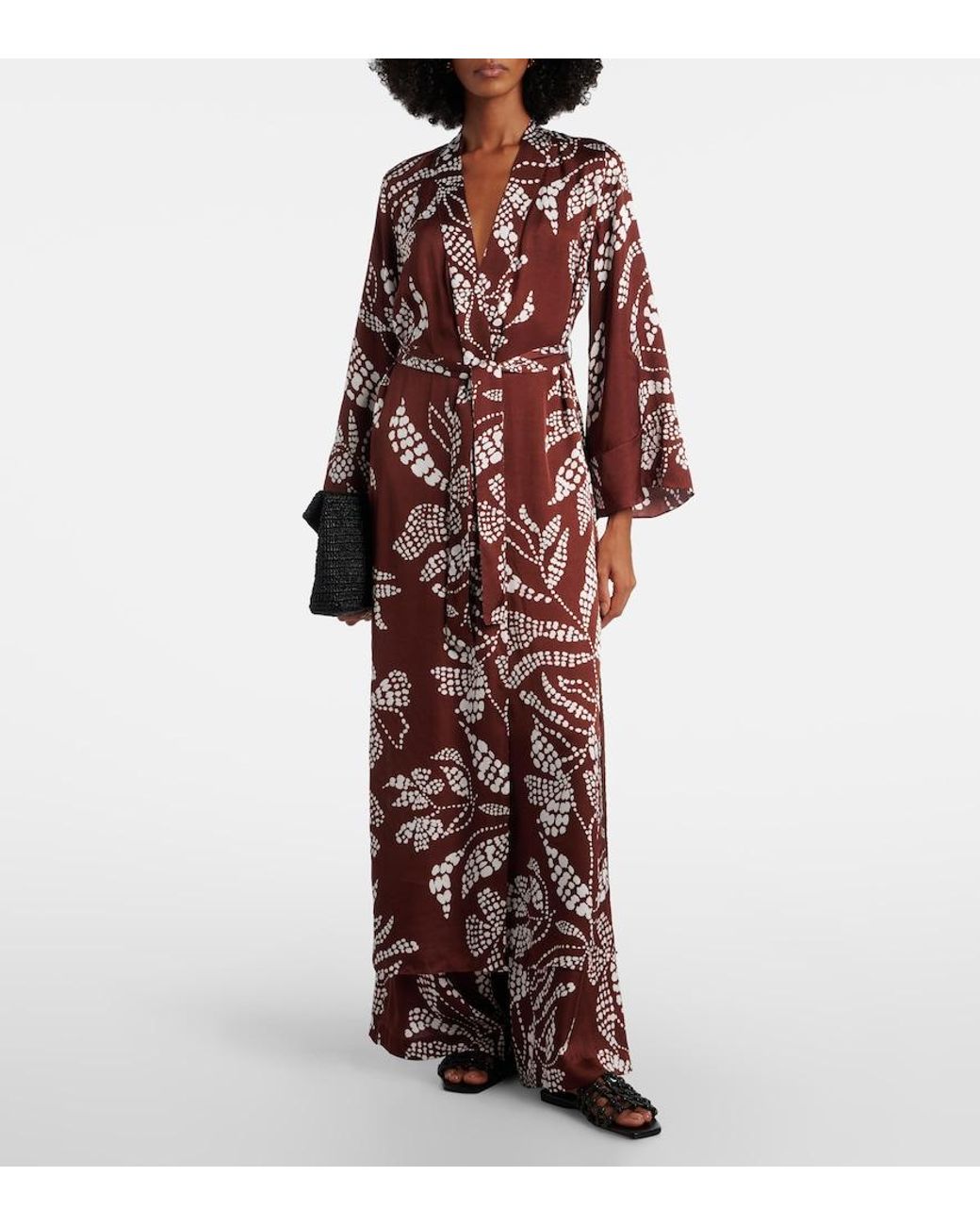 Poupette Red Lea Printed Beach Cover-Up