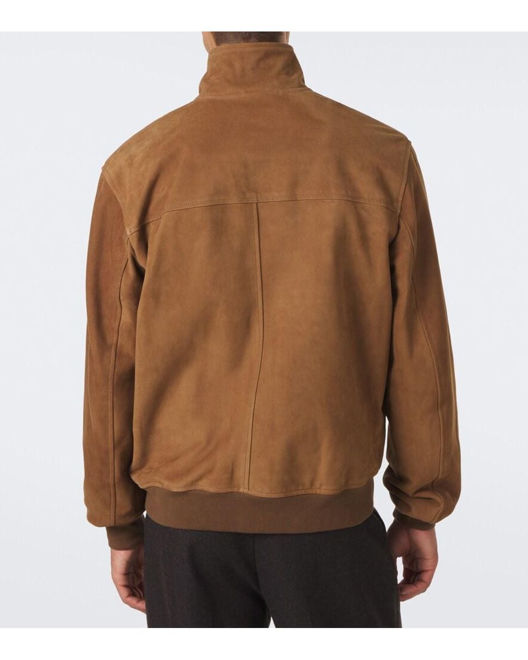 Frescobol Carioca Brown Canela Suede Jacket for men