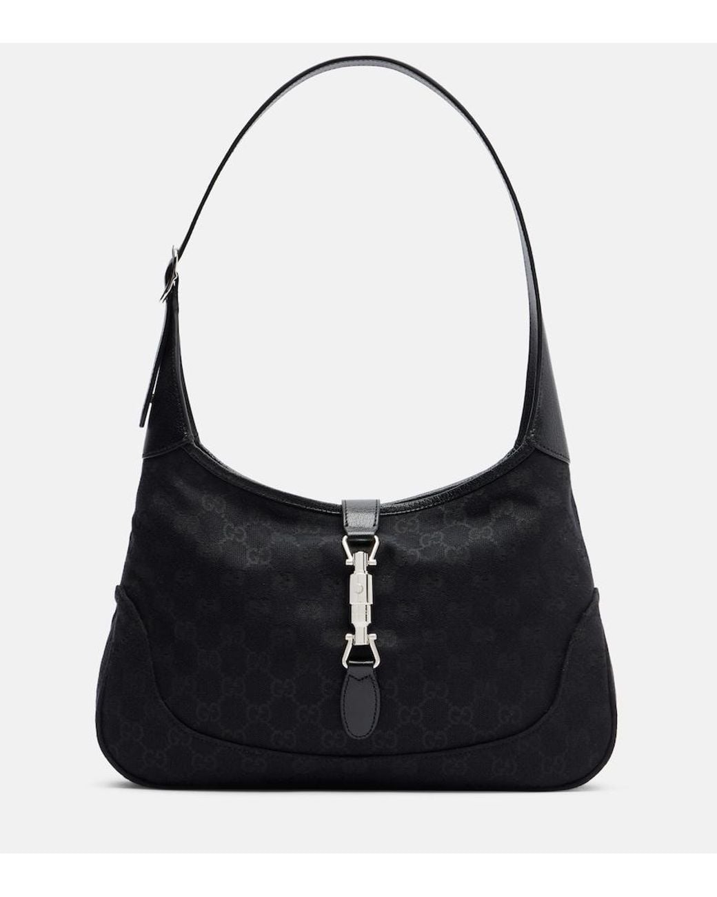 Gucci Black Jackie 1961 Small Canvas Shoulder Bag