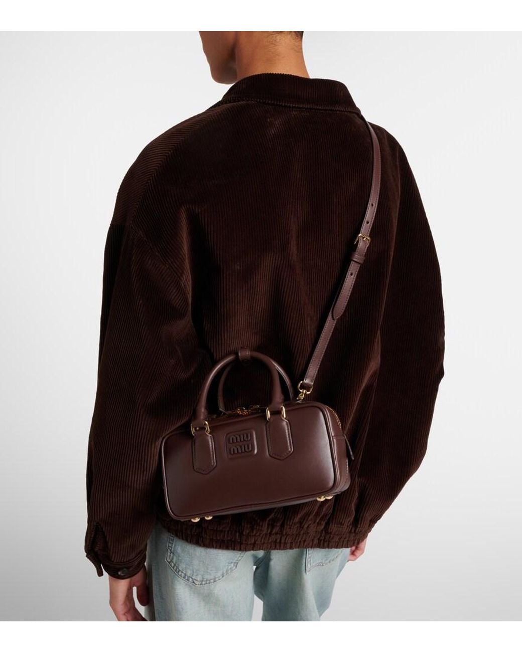 Miu Miu Brown Arcadie Leather Tote Bag