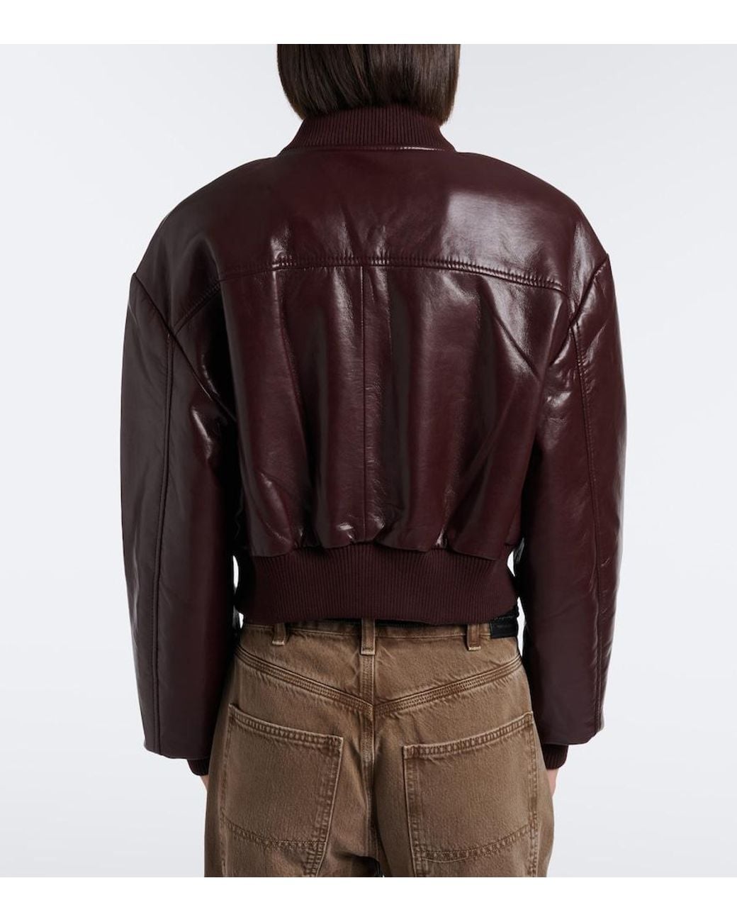 Citizens of Humanity Brown Camille Leather-Blend Jacket