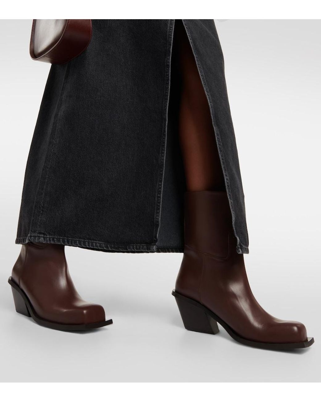 Gia Borghini Brown Blondine Leather Ankle Boots