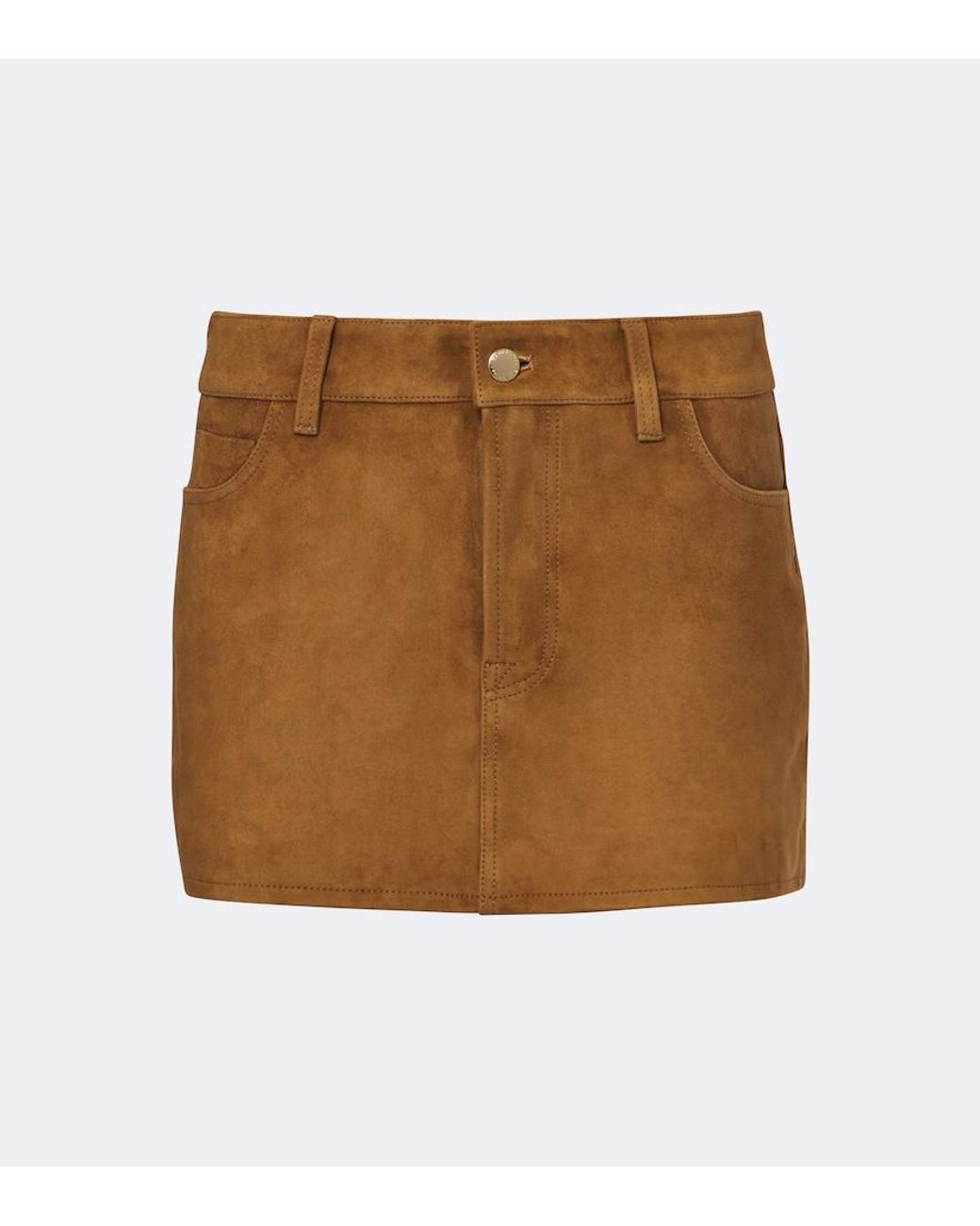 7 For All Mankind Brown Cherry Suede Miniskirt