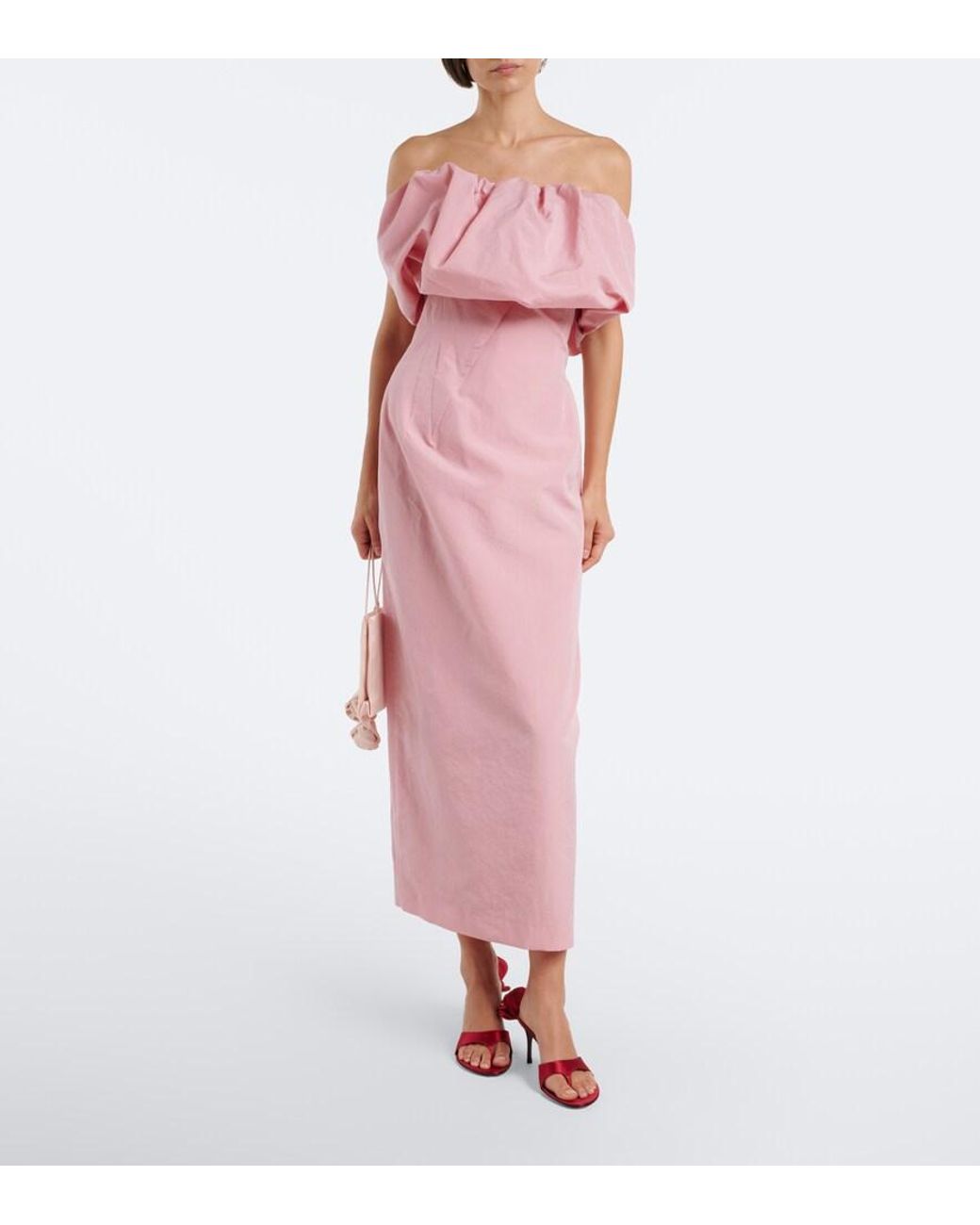Magda Butrym Pink Cotton And Silk Corset Dress
