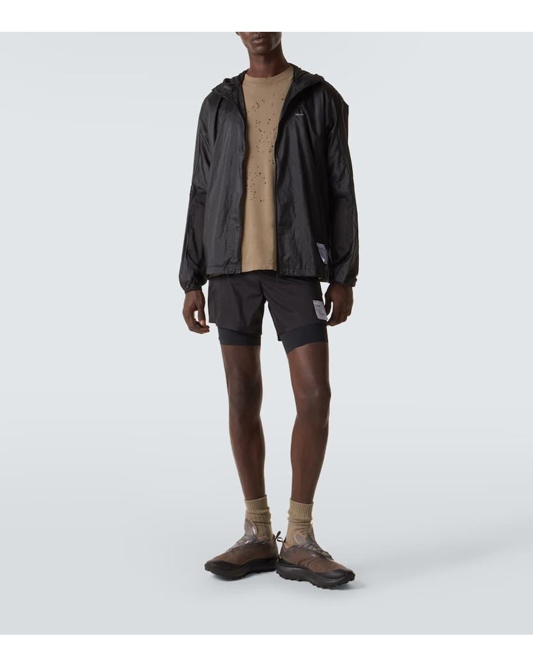 Satisfy Black Techsilk Running Shorts for men