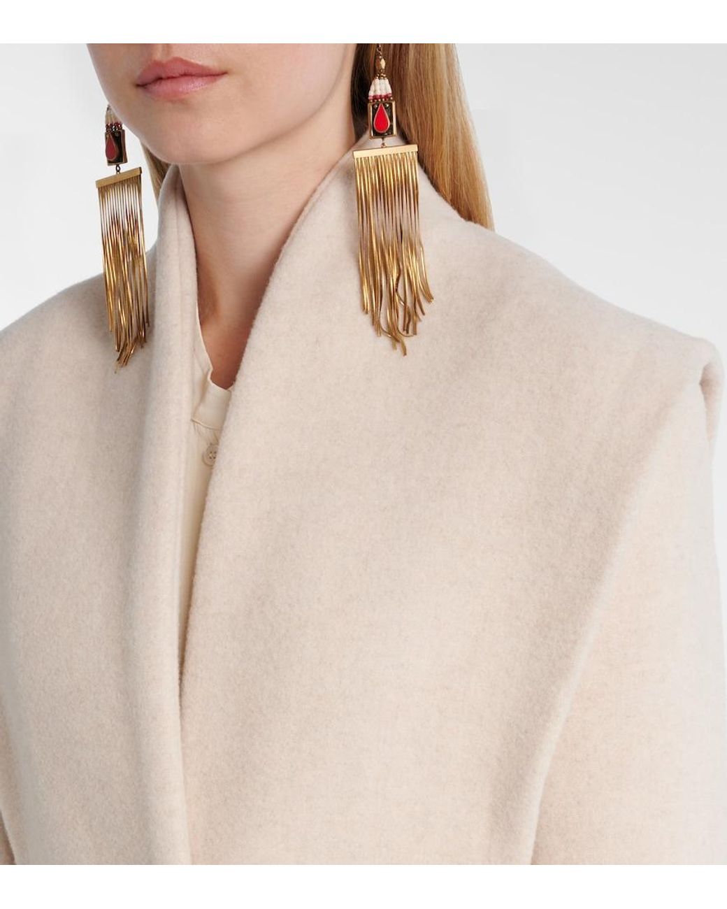 Isabel Marant Natural Dyogo Wool-Blend Jacket
