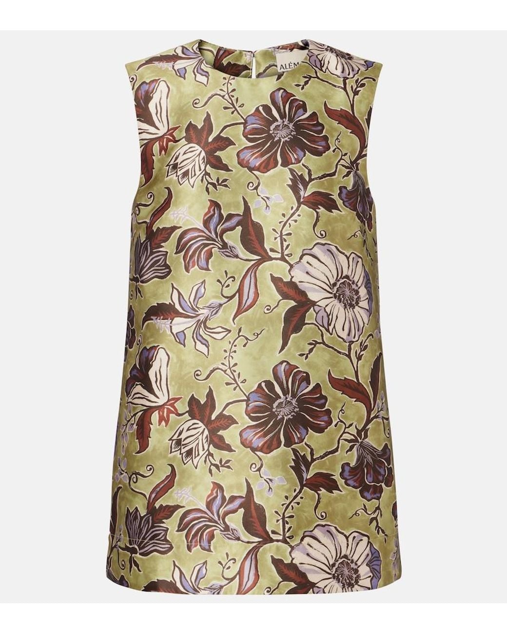 ALÉMAIS Green Citron Floral Top