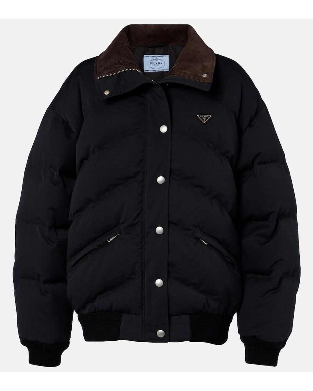 Prada Blue Logo Down Jacket
