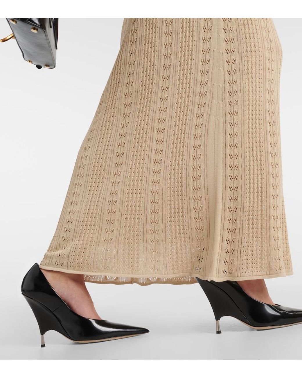 Blumarine Natural Crochet Maxi Dress